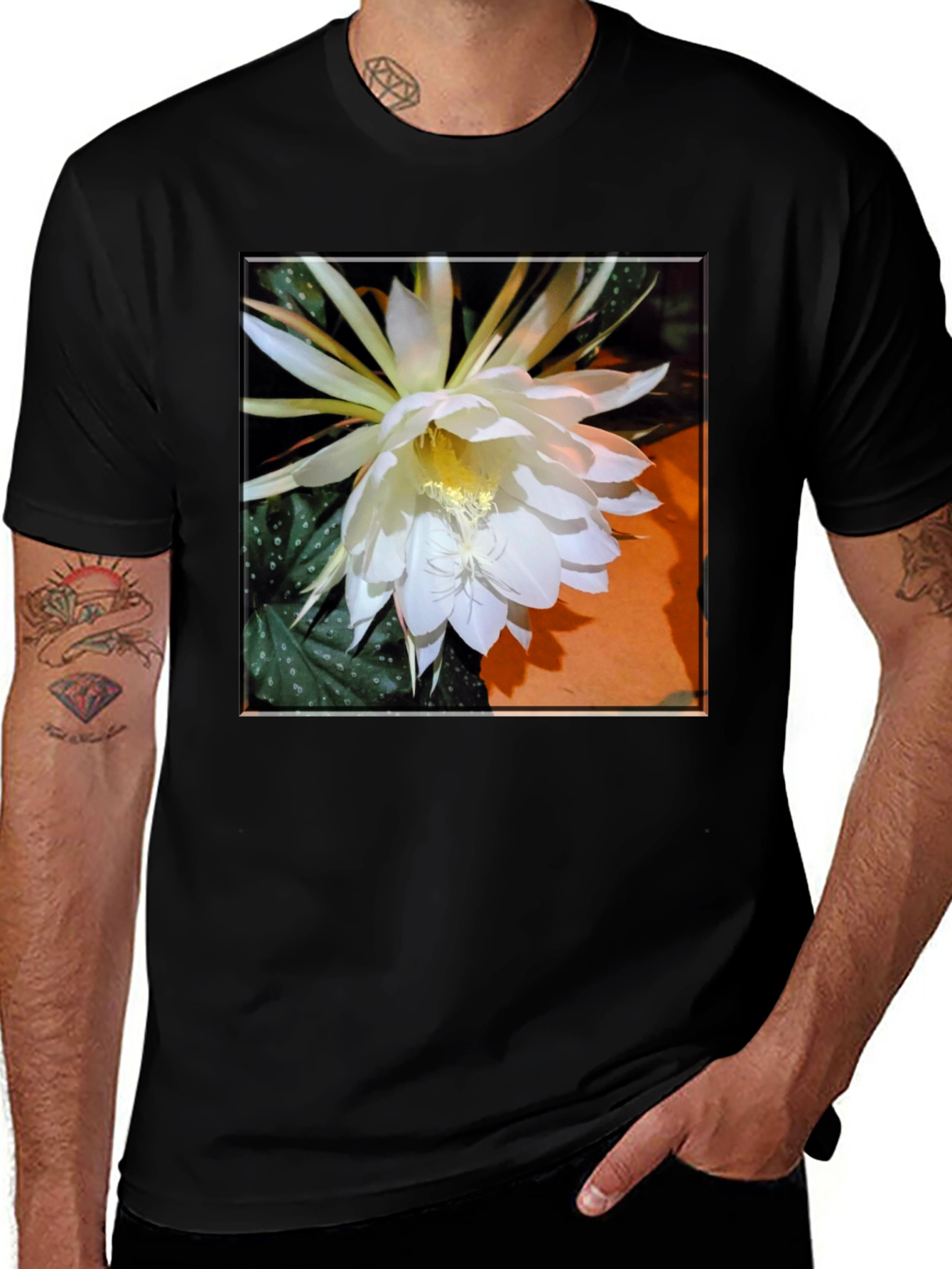 Variant 30 of Night Blooming Cereus Flower Graphic T-Shirt