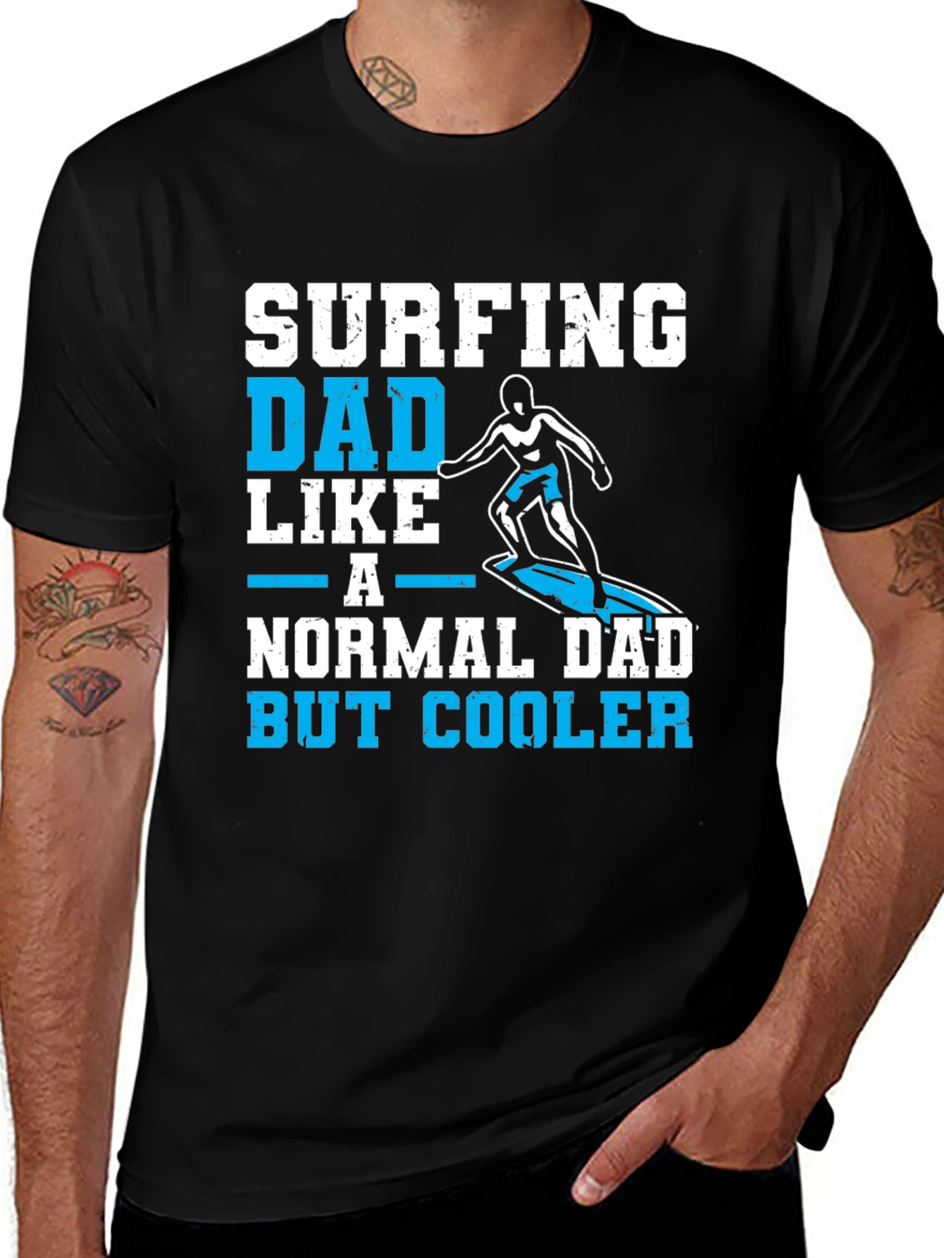 Variant 15 of Surfing Dad T-Shirt - Cool Dad Graphic Tee