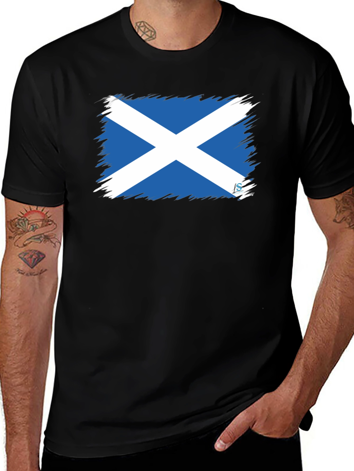Scotland Flag Brushstroke T-Shirt