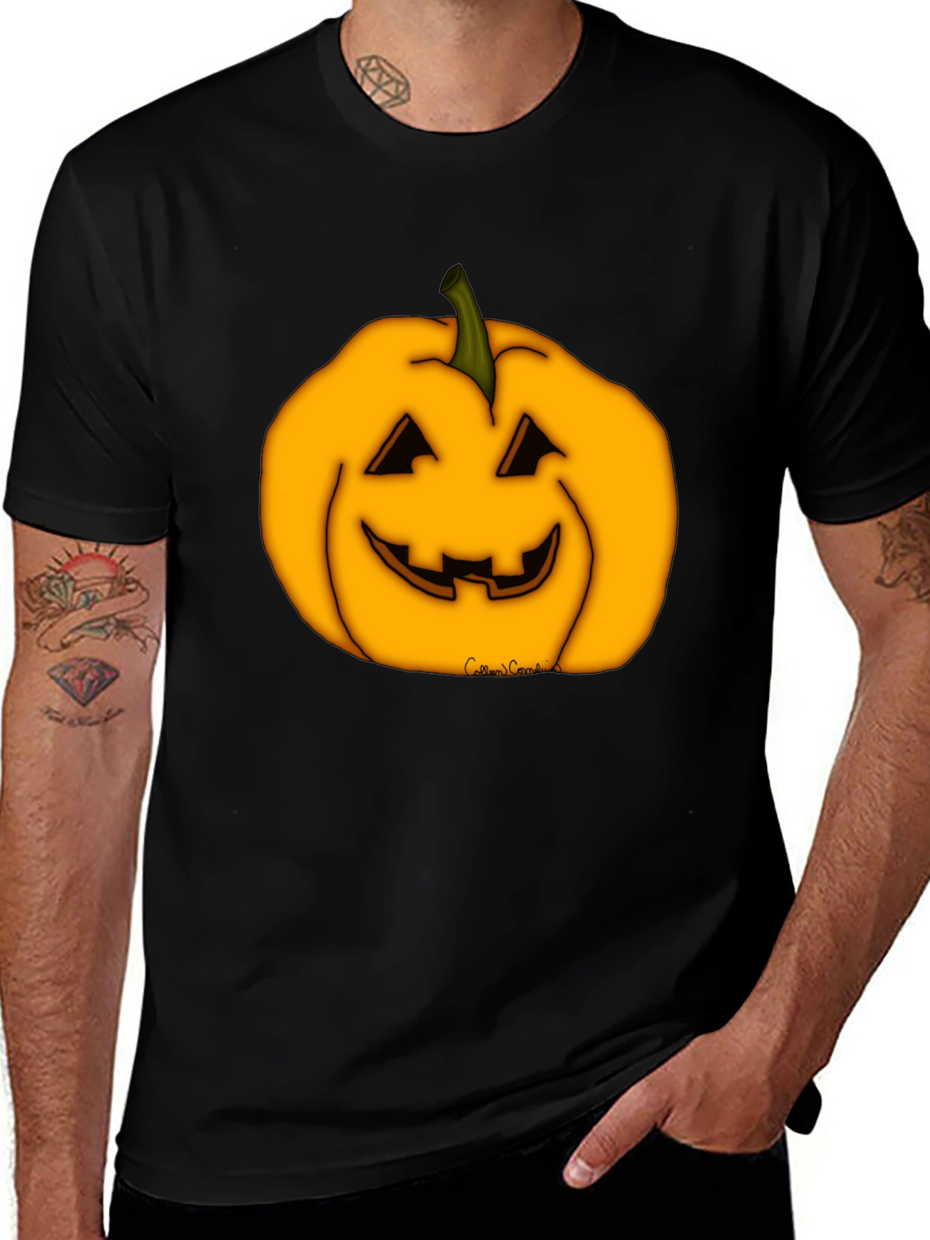 Halloween Pumpkin Graphic T-Shirt - Spooky Season Apparel