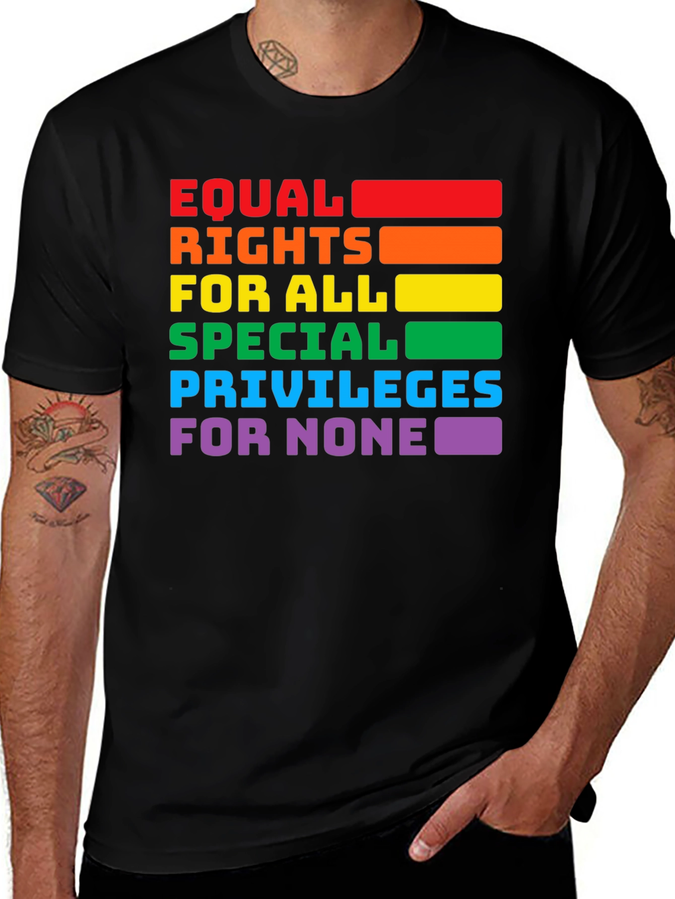 Equal Rights for All Rainbow Pride T-Shirt