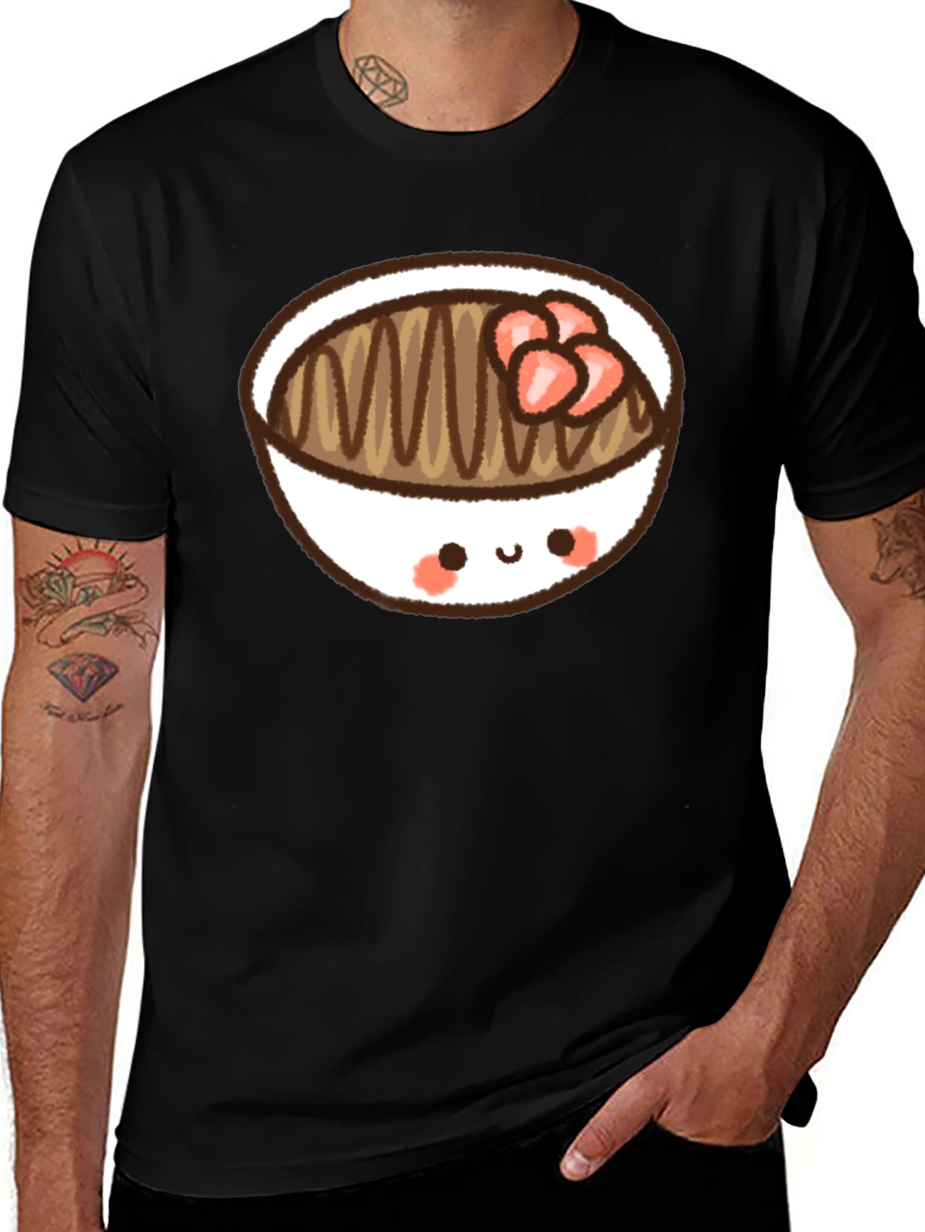 Variant 17 of Kawaii Dessert Bowl Graphic Tee