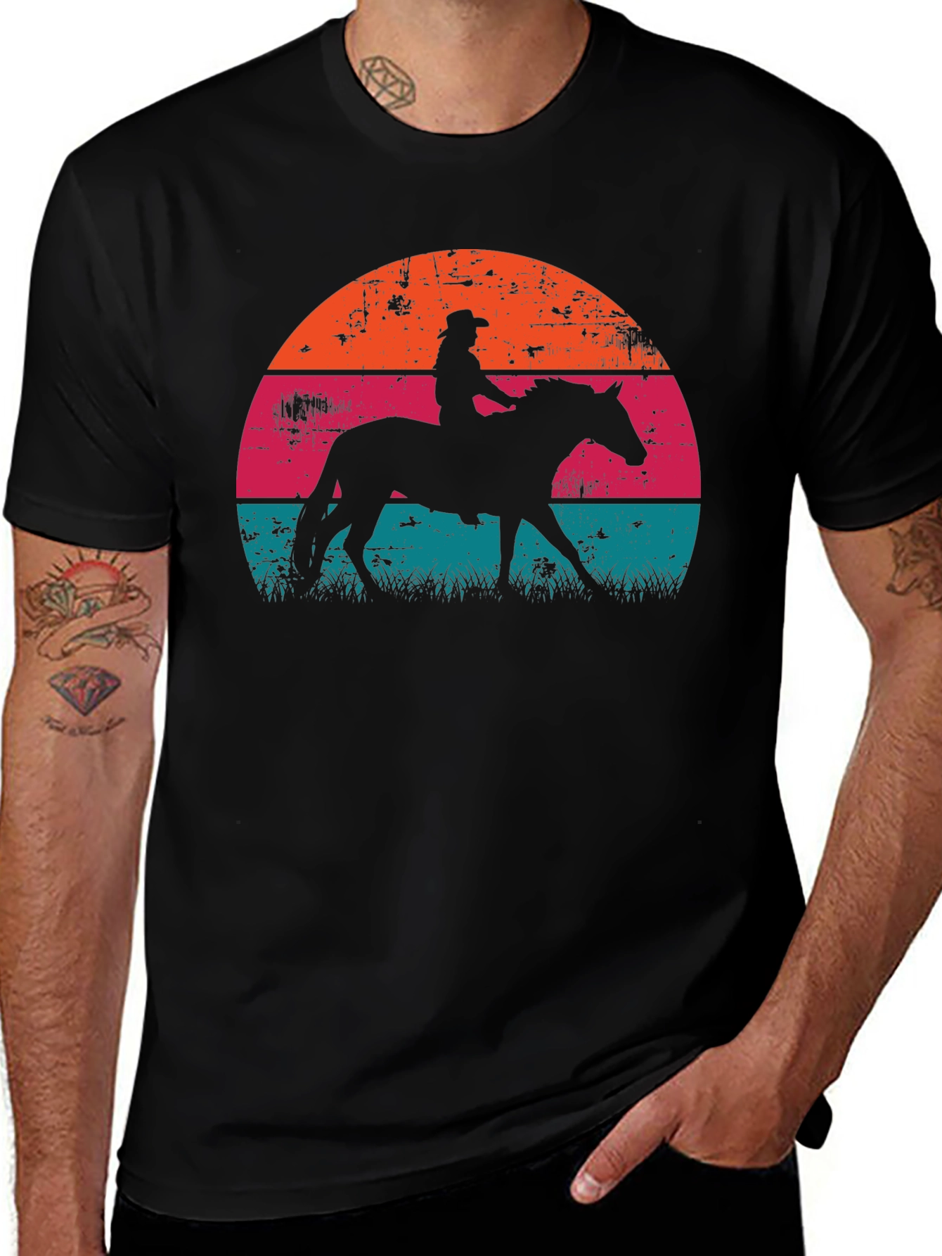 Variant 20 of Vintage Cowboy Sunset T-Shirt