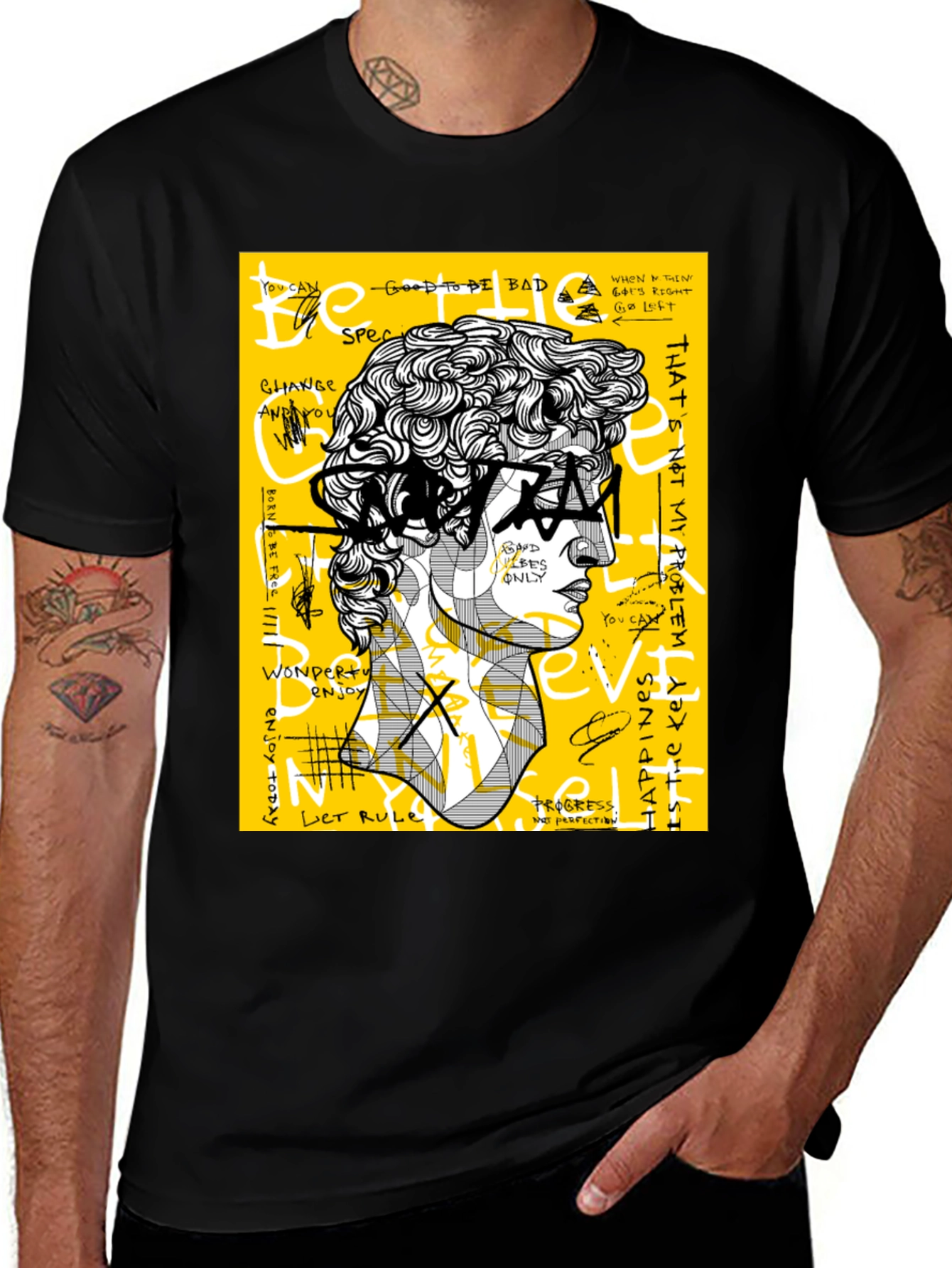 Variant 7 of Modern Art Graphic Tee - Stylish Men's T-Shirt