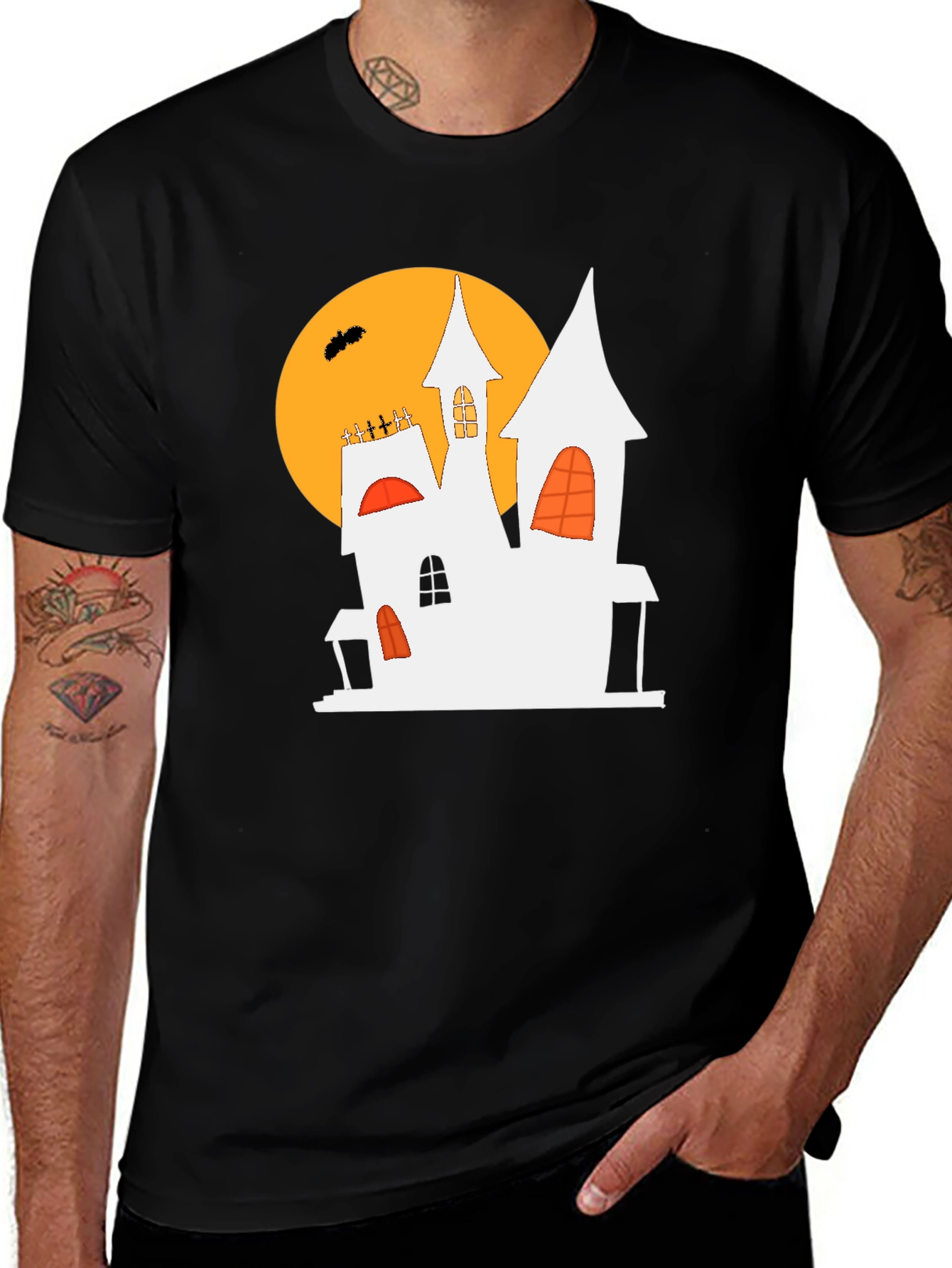 Halloween Haunted House T-Shirt - Spooky Season Tee