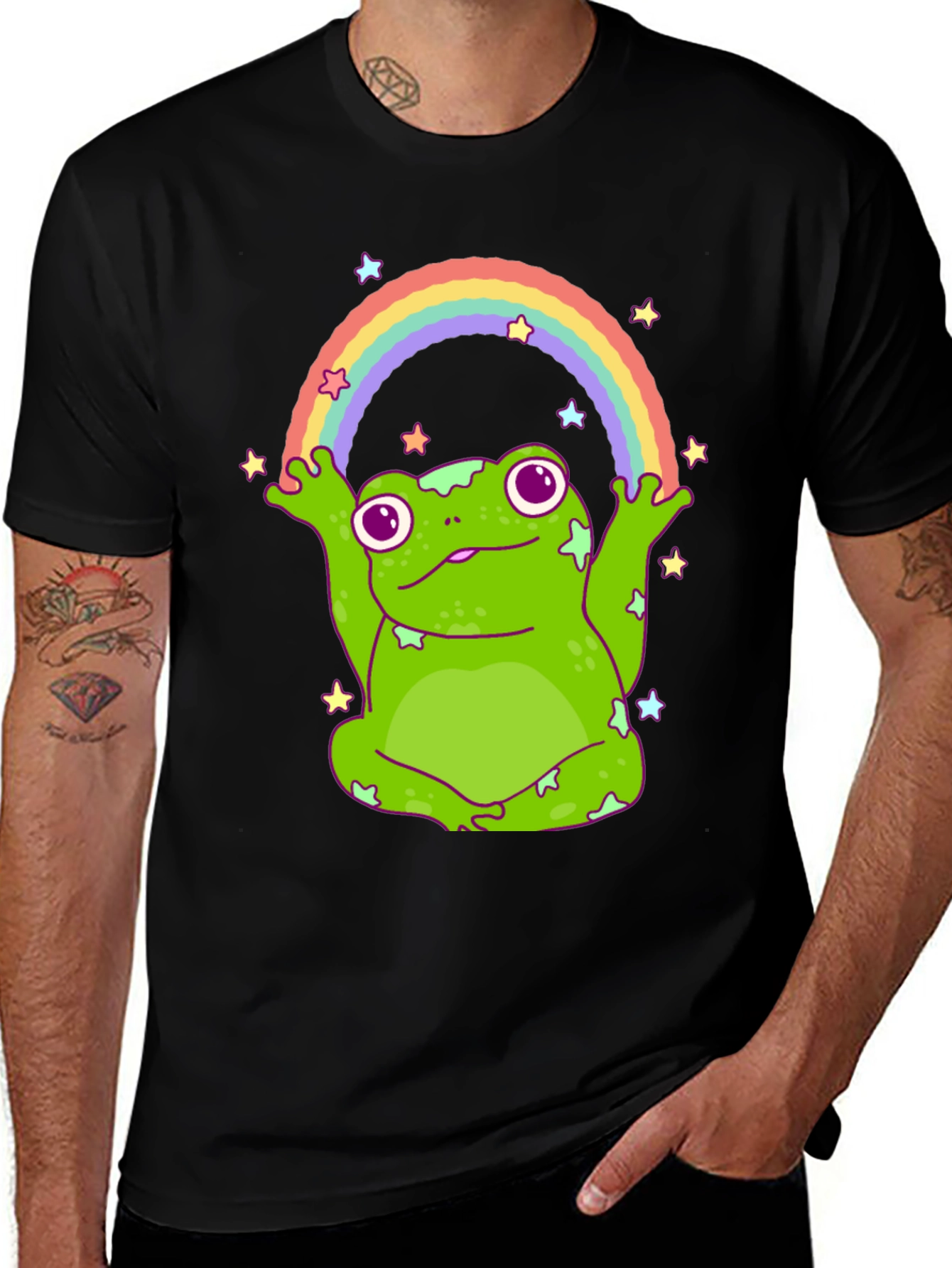 Variant 16 of Rainbow Frog T-Shirt - Cute Graphic Tee