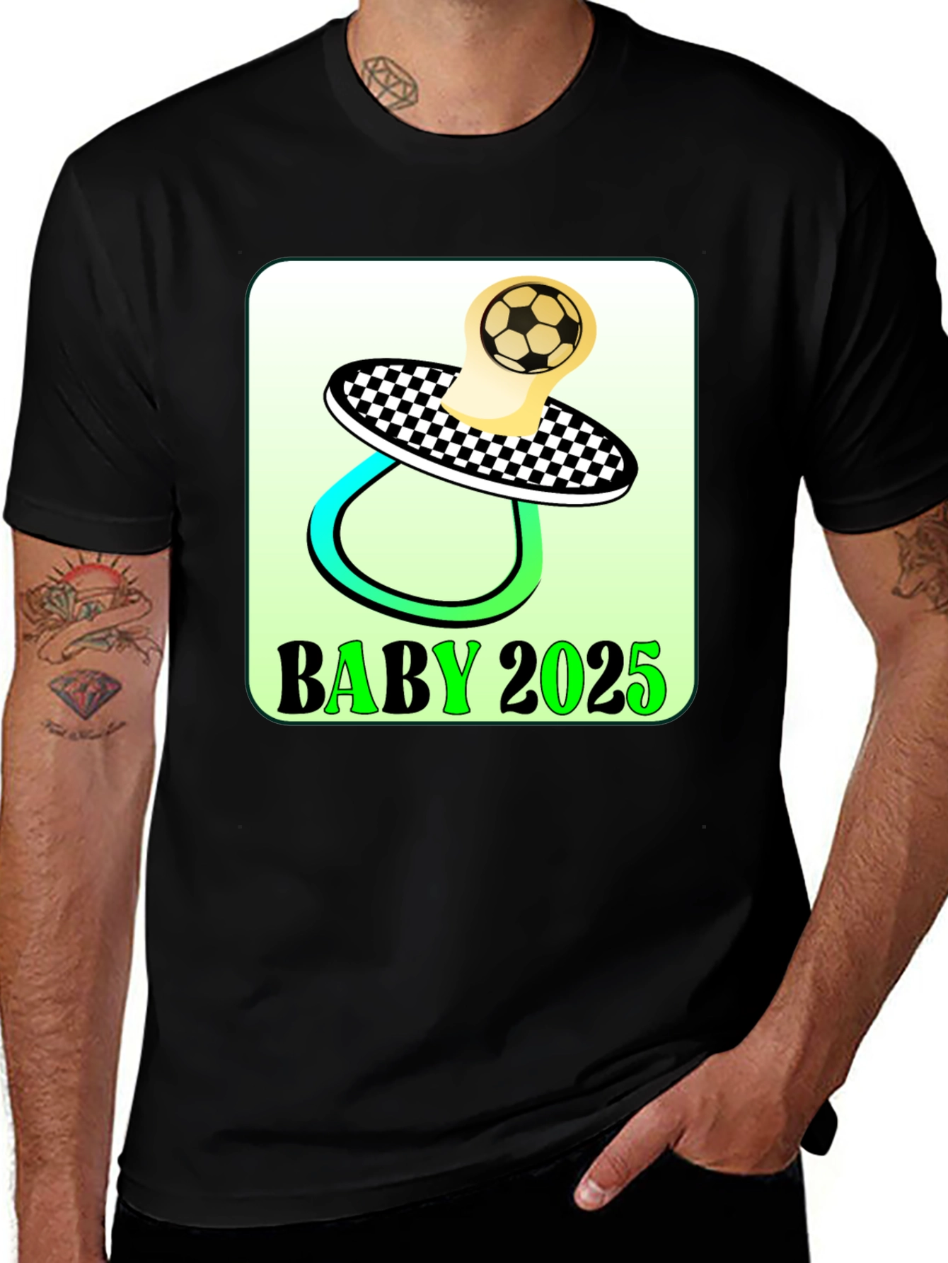Variant 17 of Baby 2025 Soccer Pacifier T-Shirt