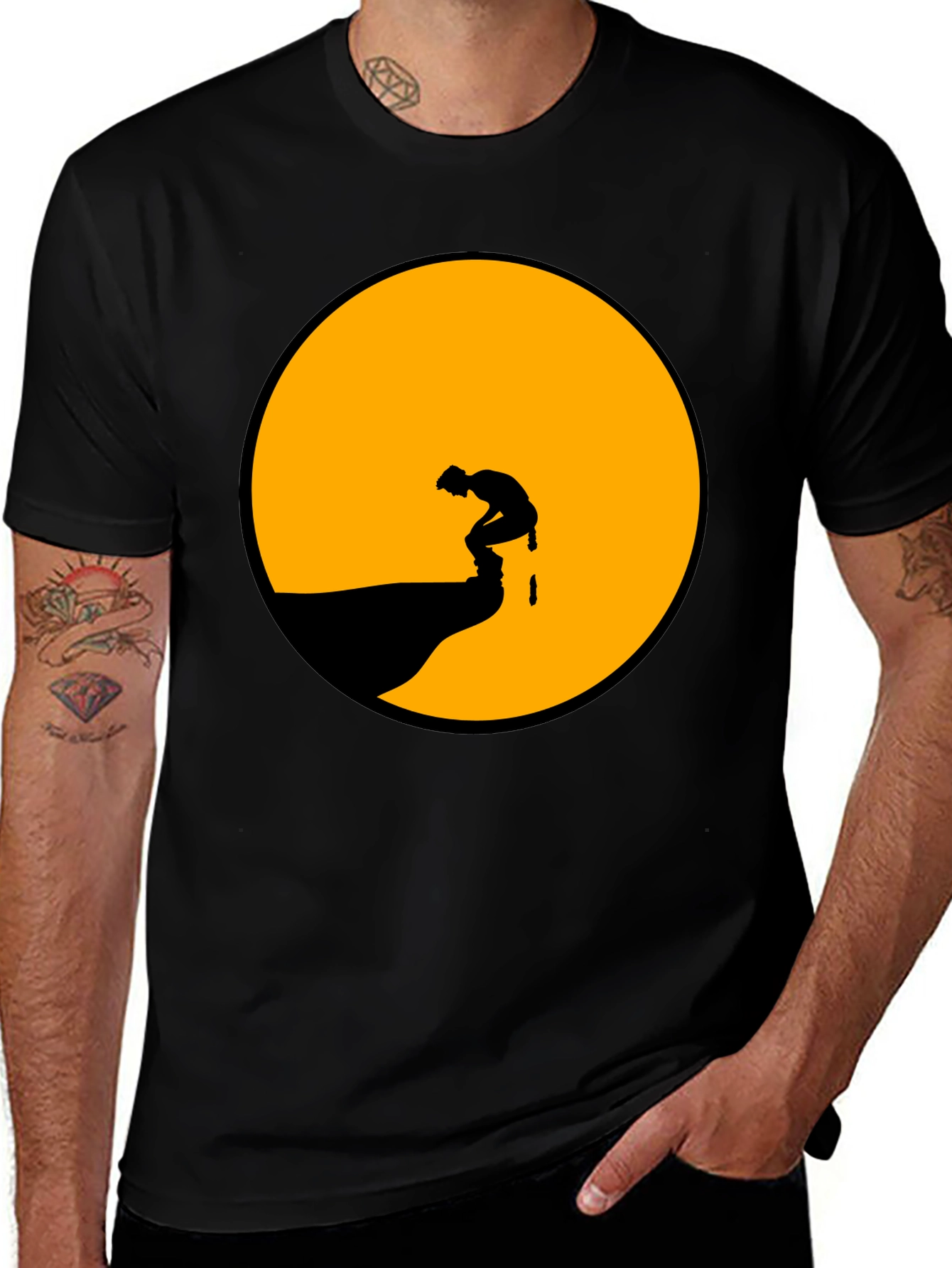 Variant 6 of Silhouette Mooning T-Shirt - Graphic Tee