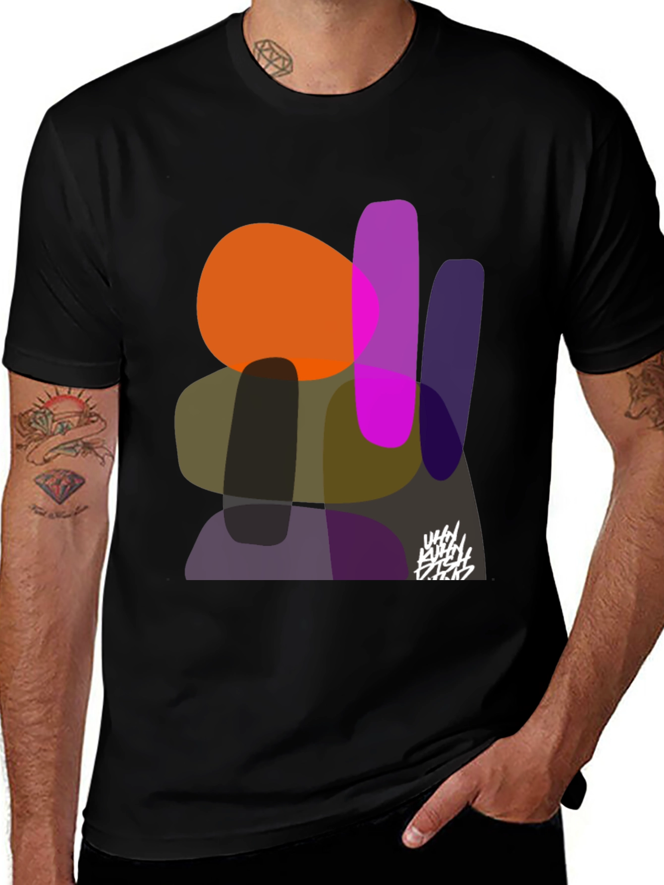 Variant 17 of Abstract Shapes Graphic Print Tee