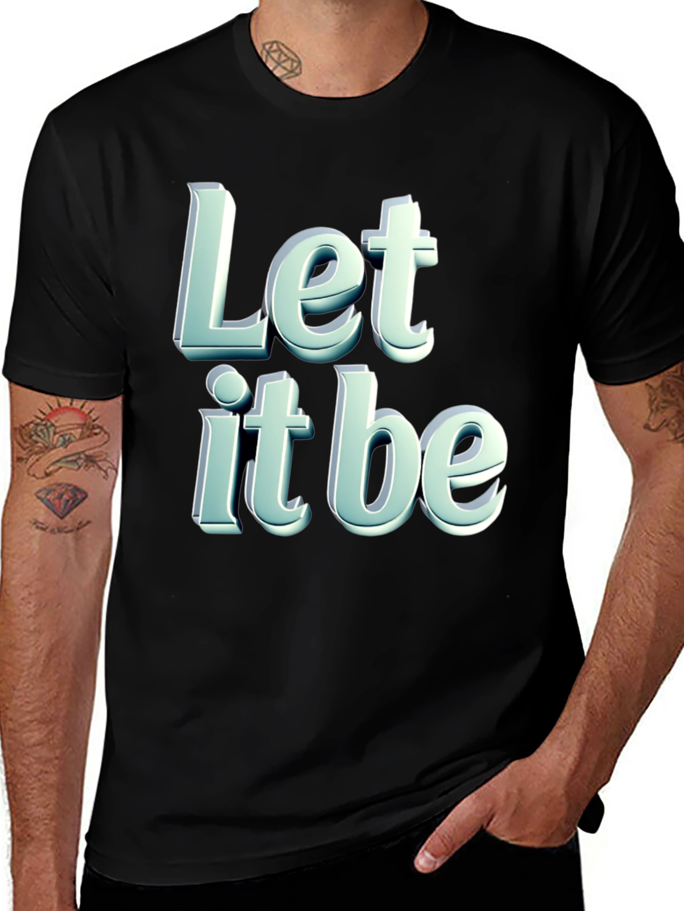 Variant 6 of Let It Be Graphic T-Shirt - Classic Comfort