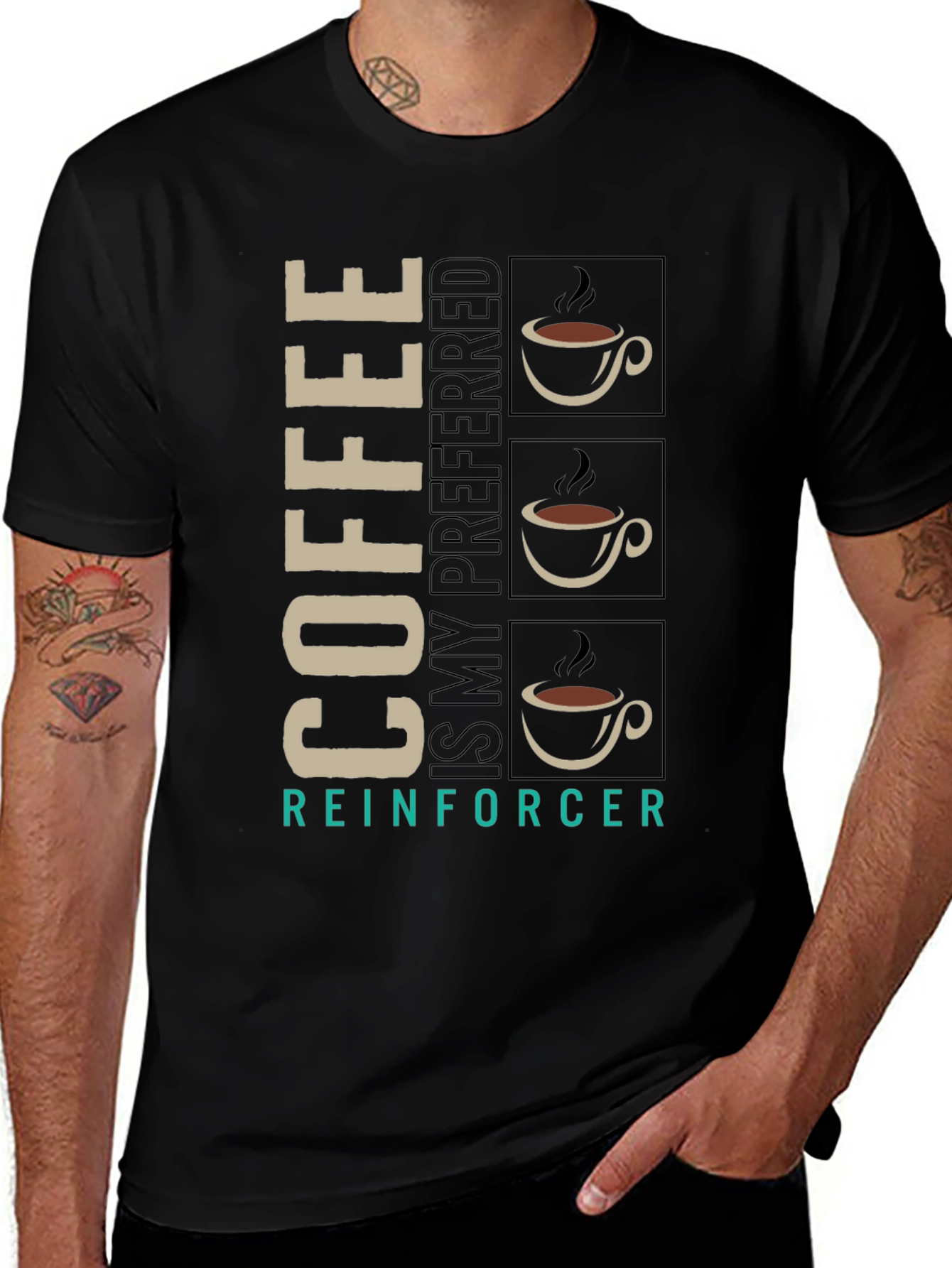 Variant 3 of Coffee Reinforcer Tee: Caffeine Lover's Shirt