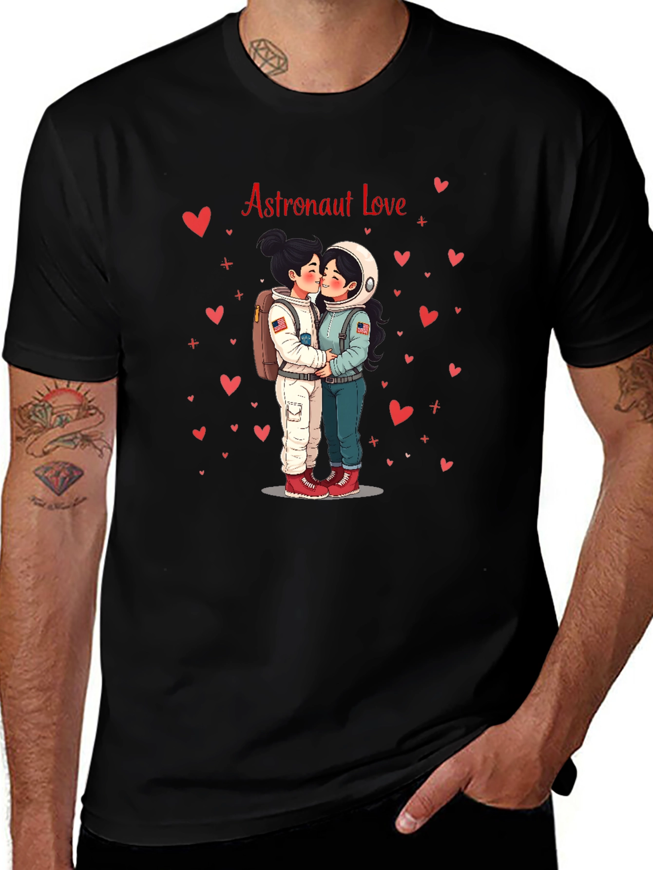 Variant 6 of Astronaut Love Graphic T-Shirt