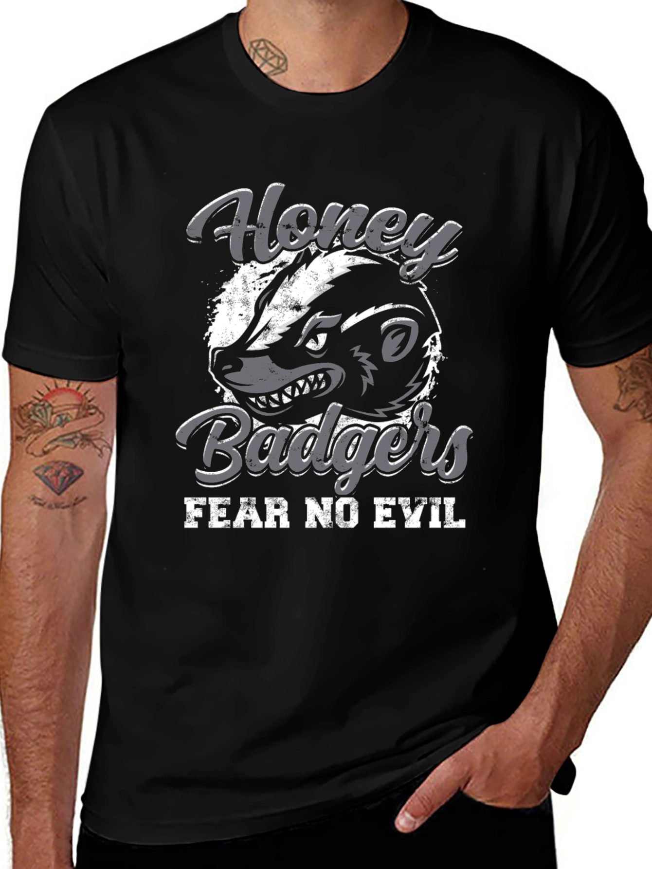 Variant 9 of Honey Badgers Fear No Evil T-Shirt