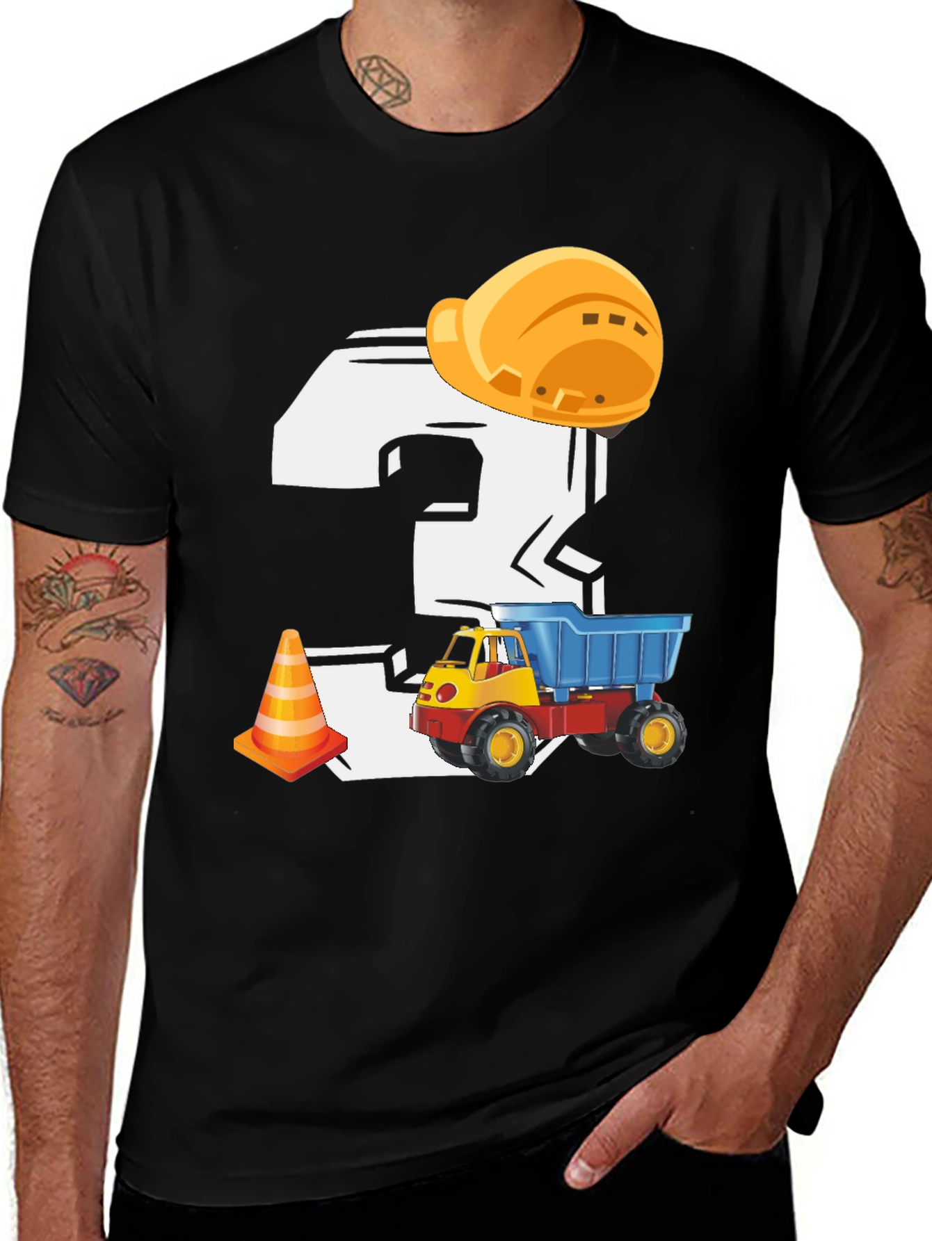 Variant 6 of Construction Birthday Boy T-Shirt
