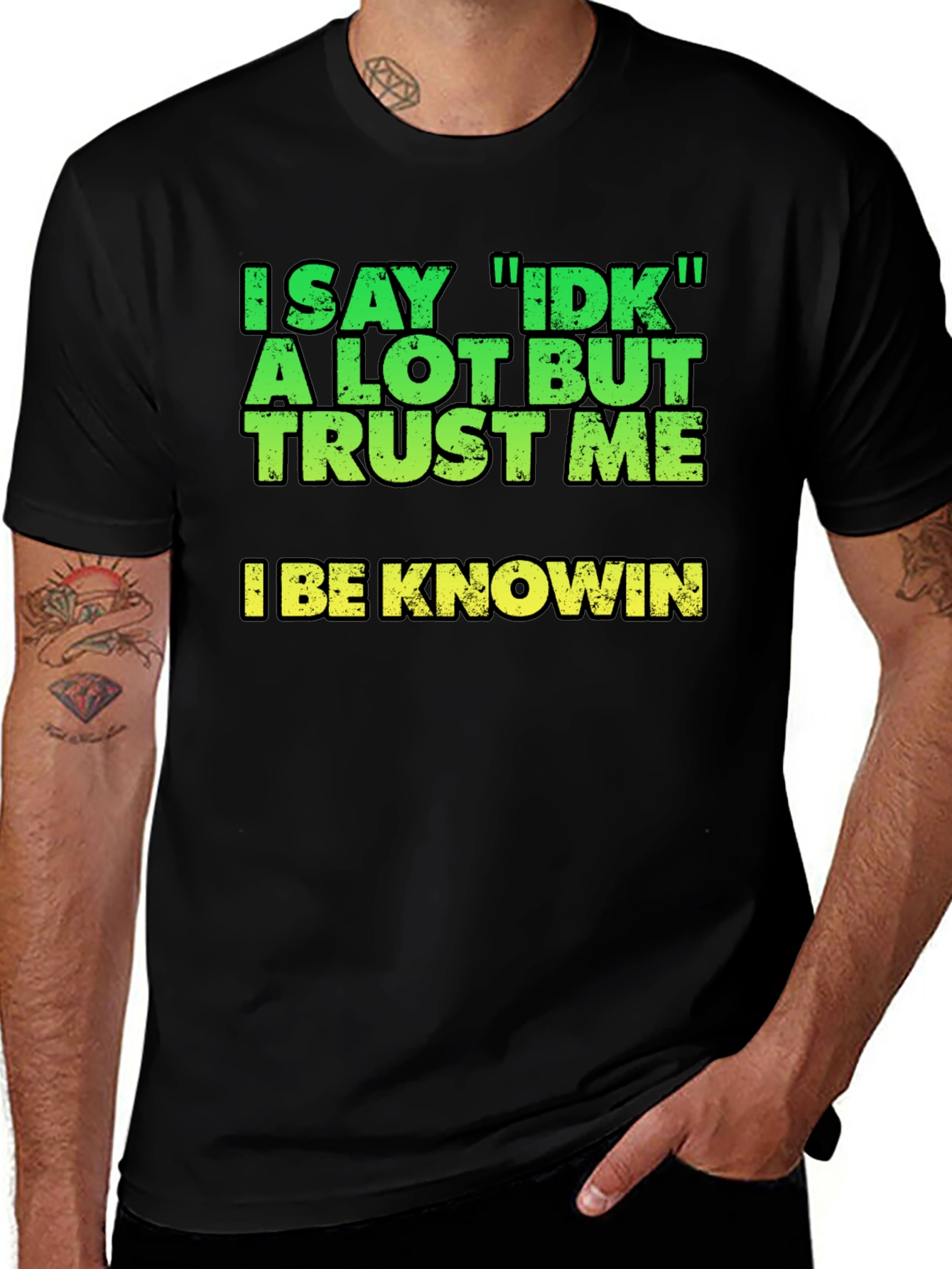 Variant 11 of I Say "IDK" T-Shirt Funny Meme Saying Graphic Tee