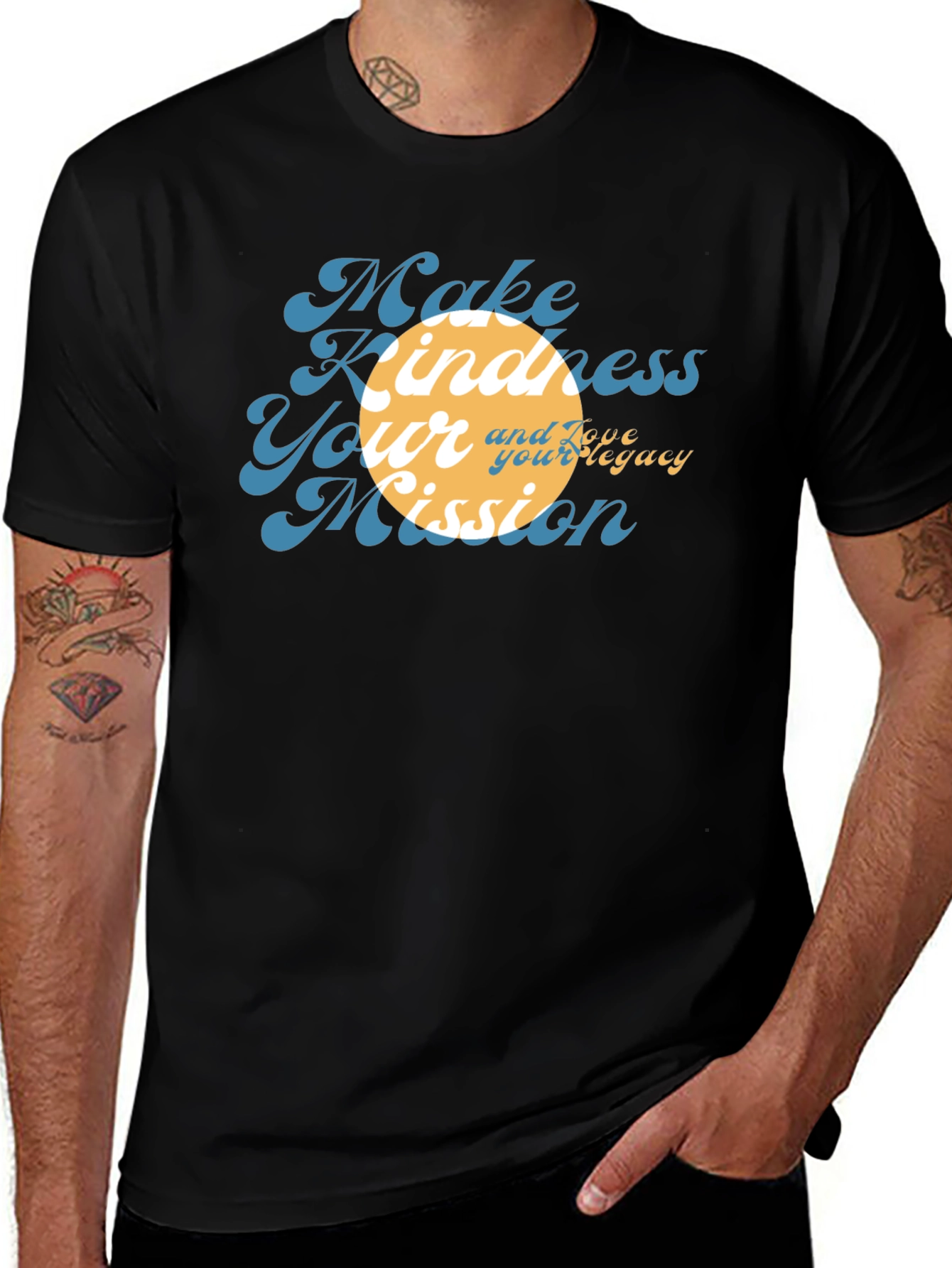 Variant 28 of Kindness Mission Black Graphic Tee