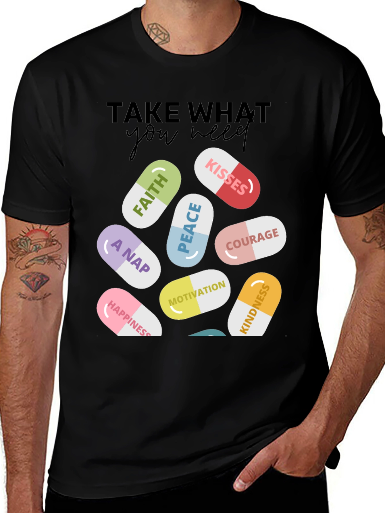 Variant 13 of Take What You Need Pill T-Shirt