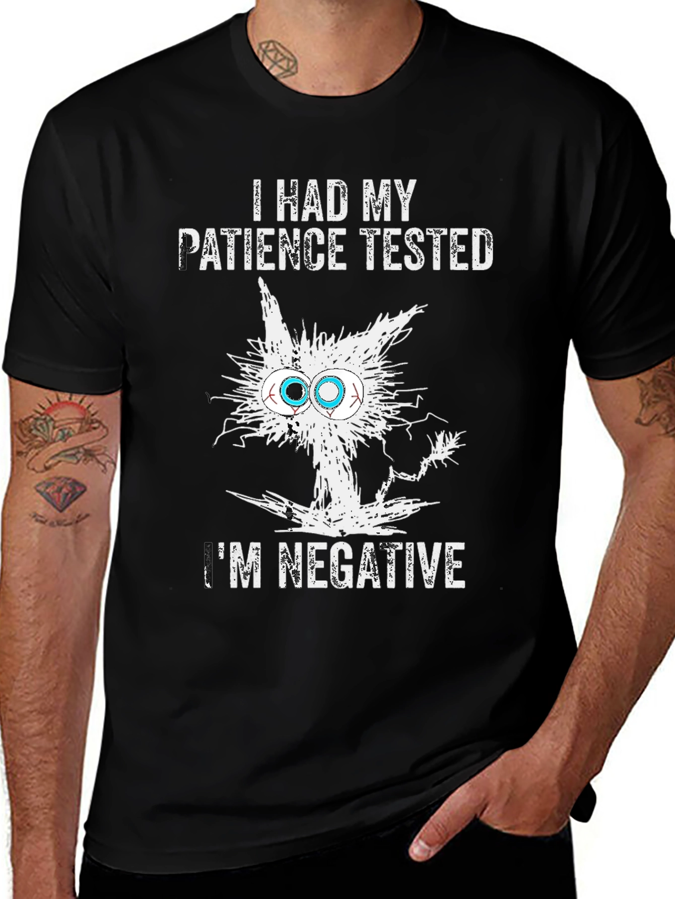 Variant 28 of Funny Cat Patience Tested T-Shirt