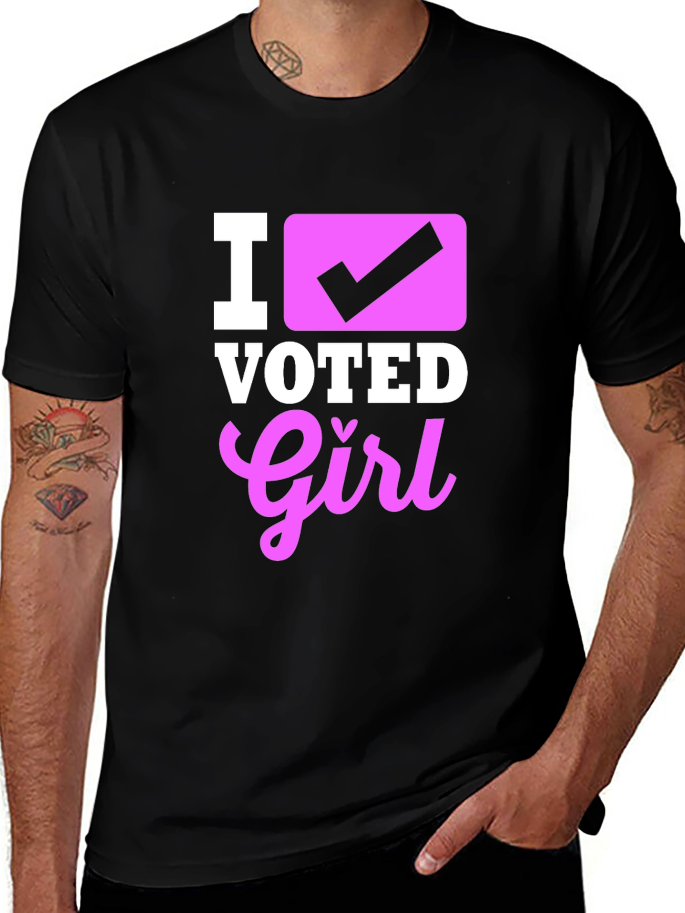 I Voted Girl T-Shirt - Election Pride Tee