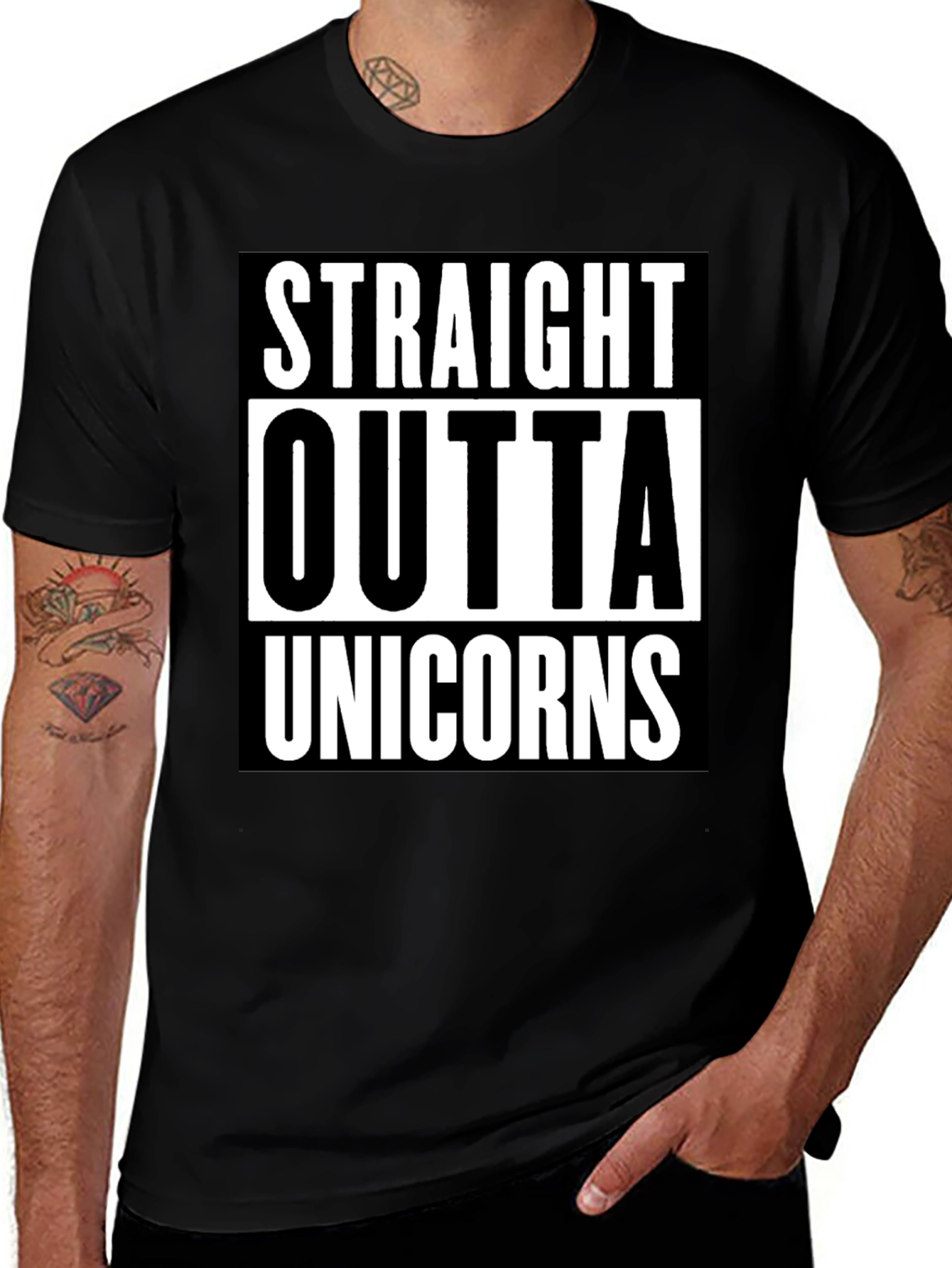 Variant 8 of Straight Outta Unicorns Graphic Tee
