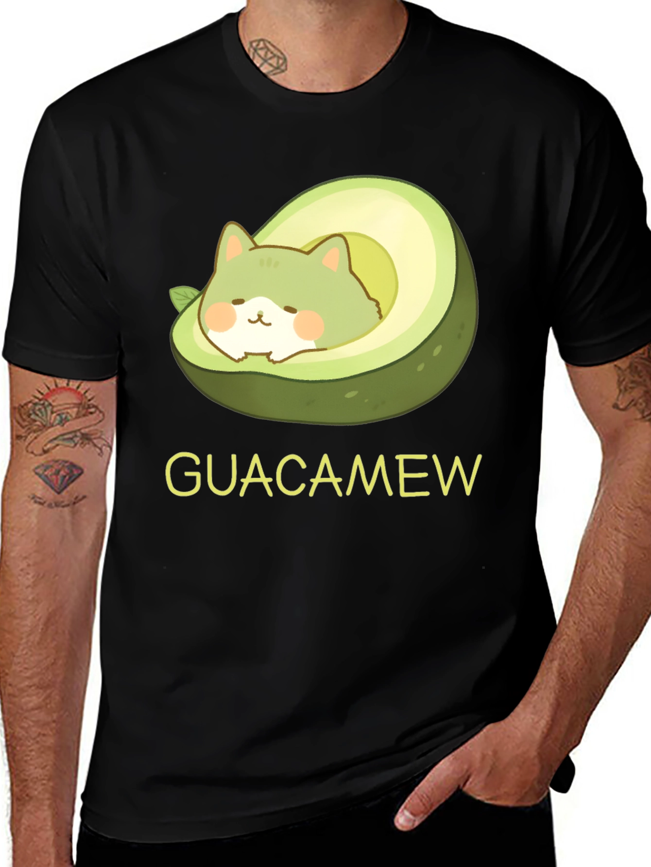 Guacameow T-Shirt - Avocado Cat Tee