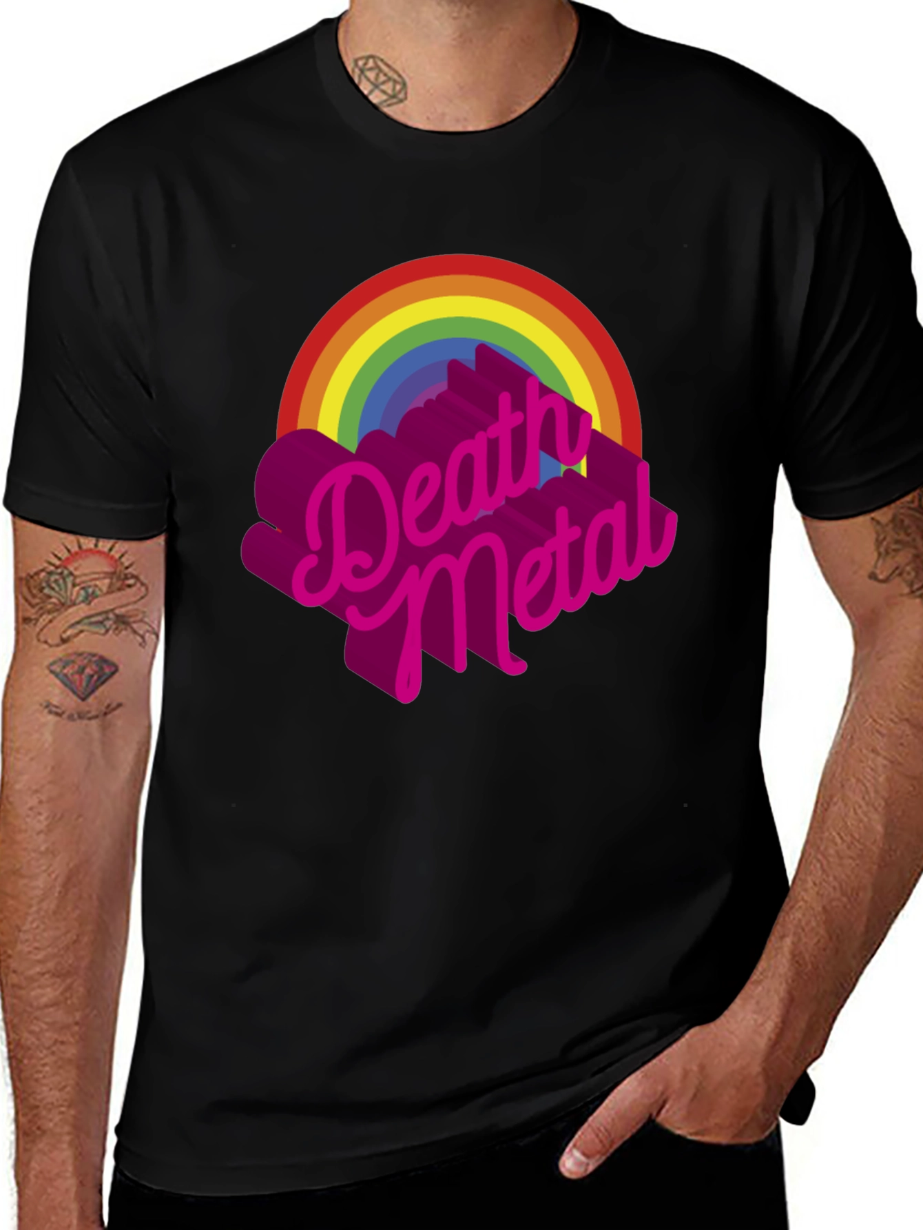 Variant 17 of Rainbow Death Metal Graphic T-Shirt