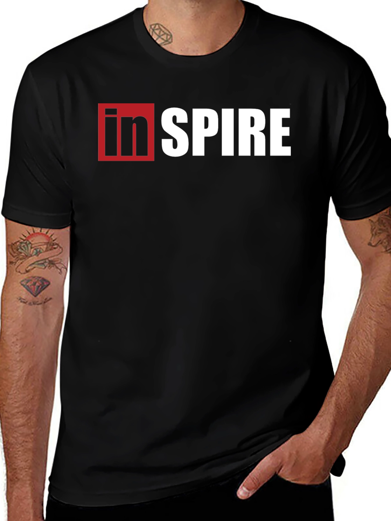 Inspire Black T-Shirt - Motivational Graphic Tee