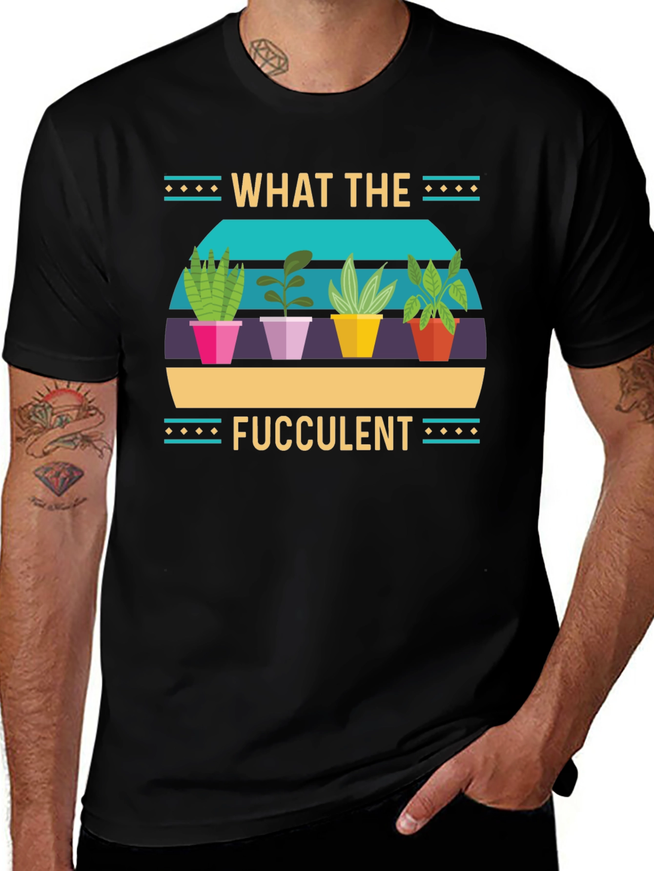 Variant 2 of Funny Plant Lover T-Shirt - What the Fucculent Tee