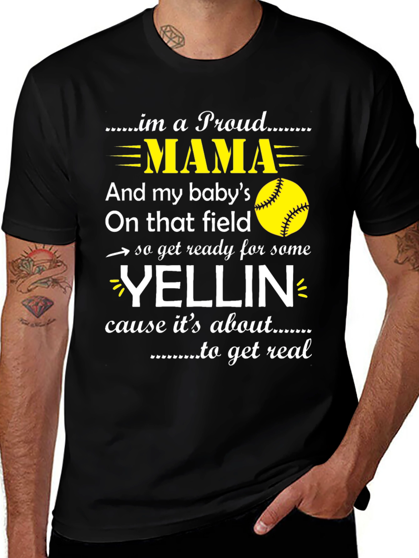 Variant 10 of Proud Mama Softball Graphic Tee
