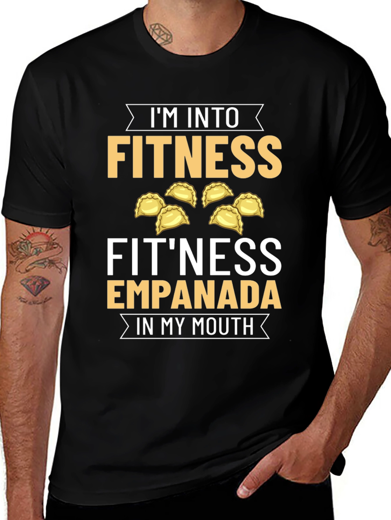 Variant 18 of Fitness Empanada T-Shirt - Foodie Humor Tee