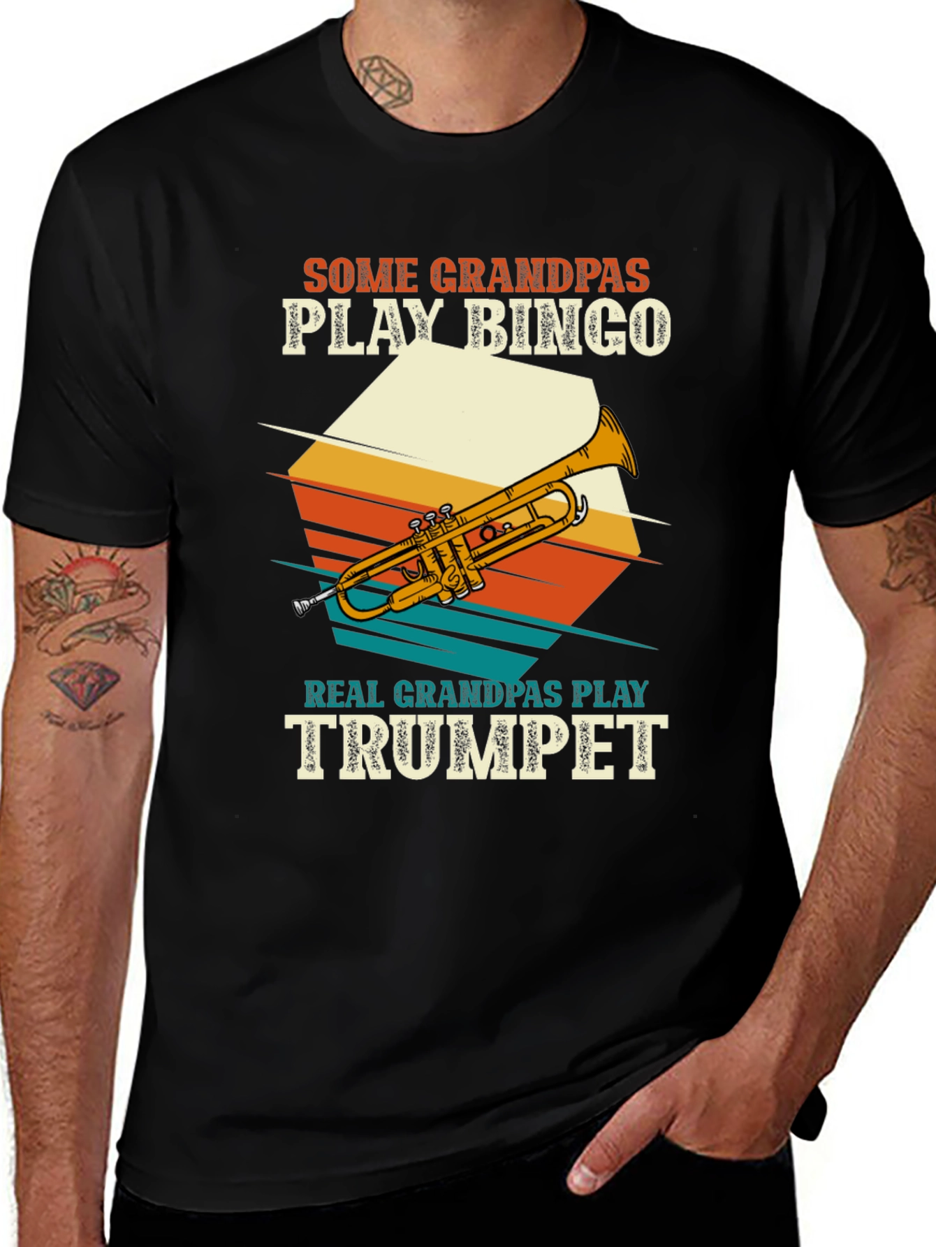 Variant 24 of Grandpa's Trumpet Tee: Musician's Gift