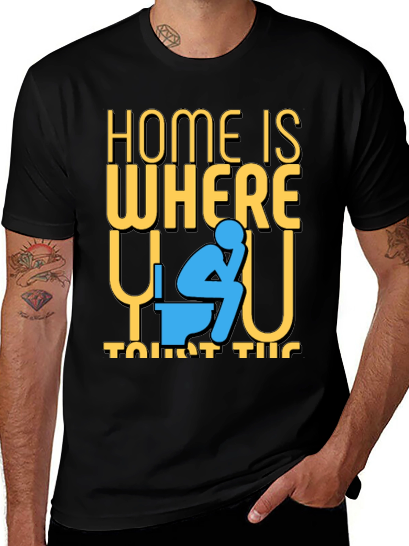 Variant 23 of Funny Home is Where the Toilet Is T-Shirt