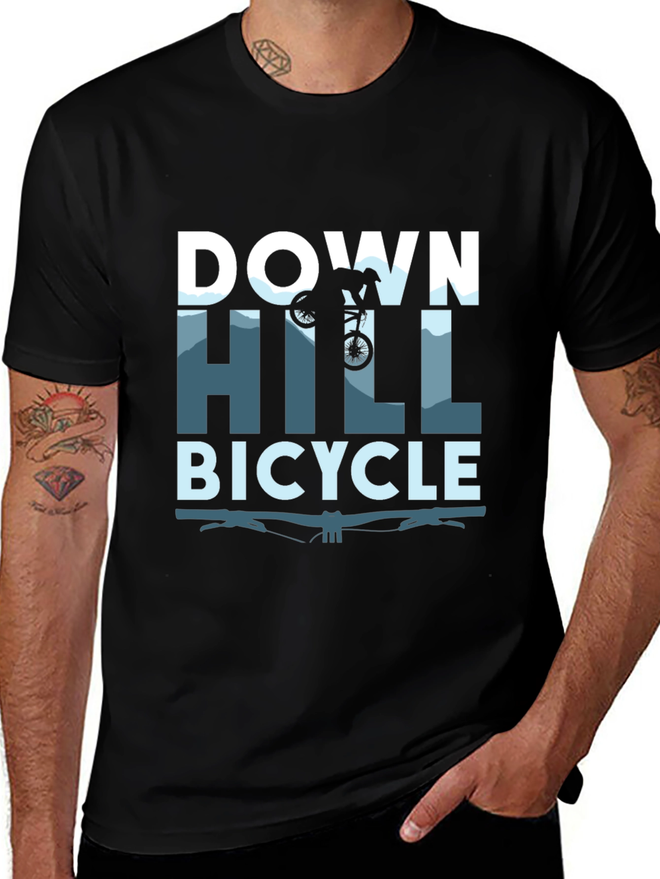 Variant 13 of Downhill Bicycle T-Shirt - Mountain Biking Apparel