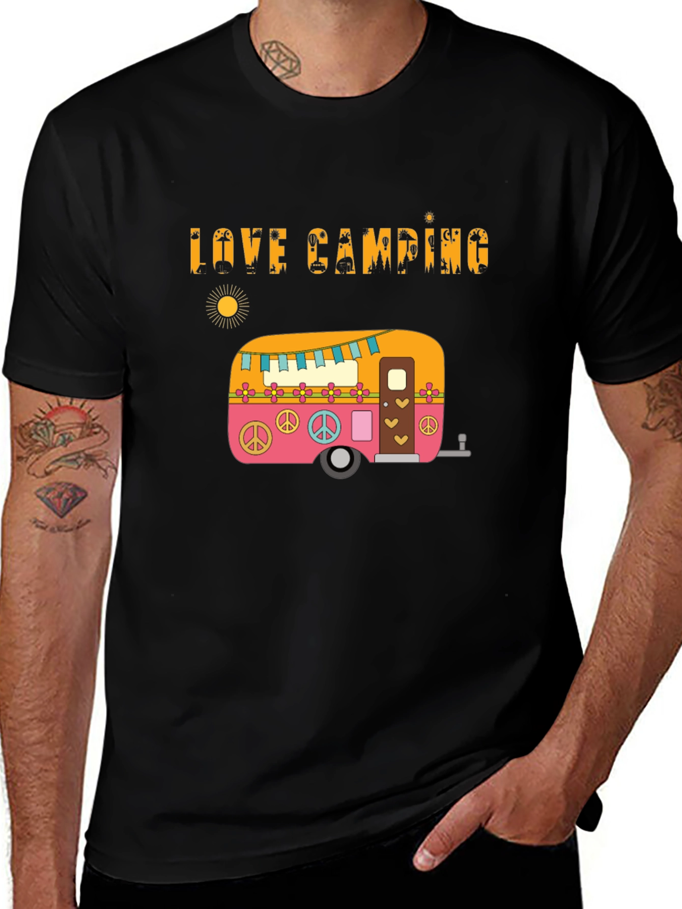 Variant 30 of Love Camping Retro Camper Graphic T-Shirt