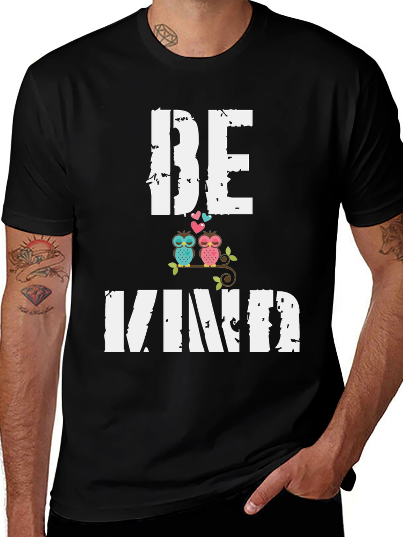 Variant 15 of Be Kind Owls Graphic Tee - Unisex Soft Cotton Shirt