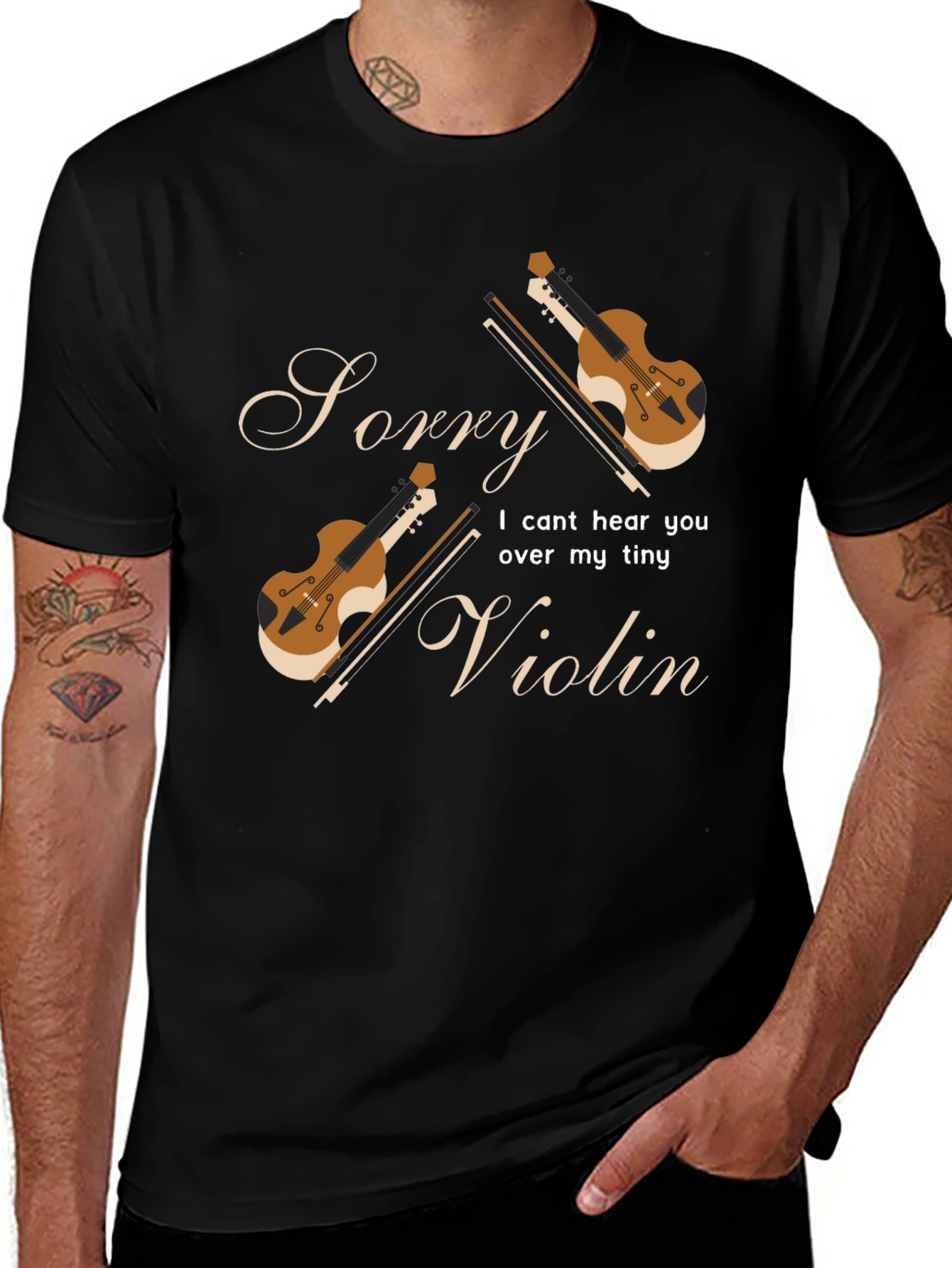 Variant 22 of Sorry Over My Tiny Violin Funny Black T-Shirt