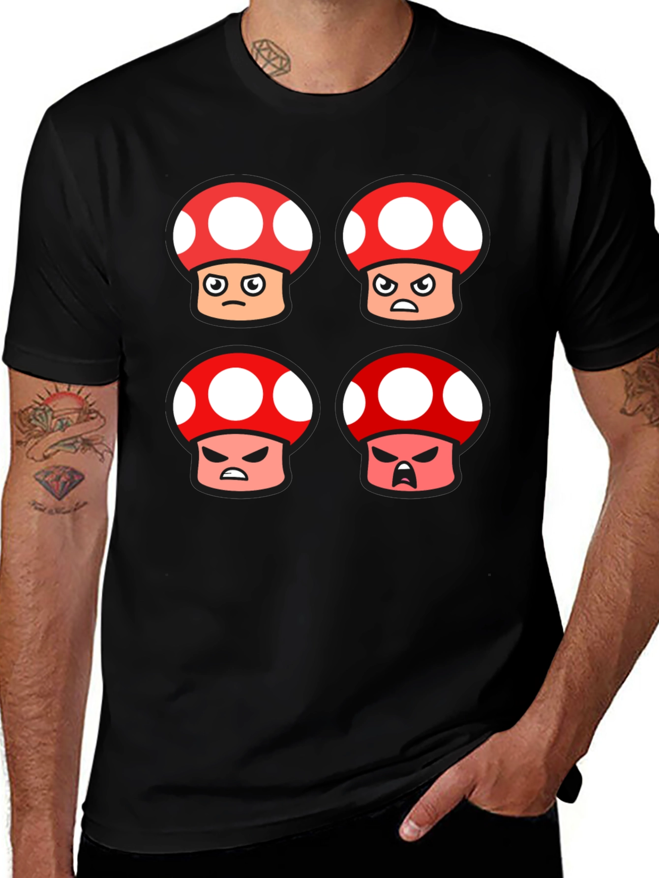 Variant 4 of Angry Mushroom T-Shirt - Gamer Tee