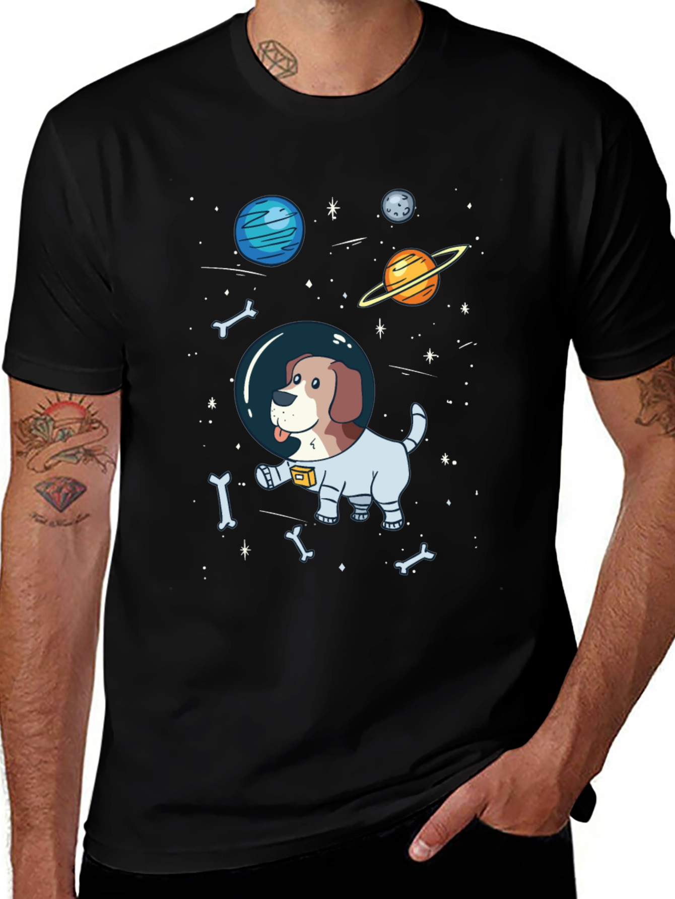 Variant 12 of Dog in Space T-Shirt