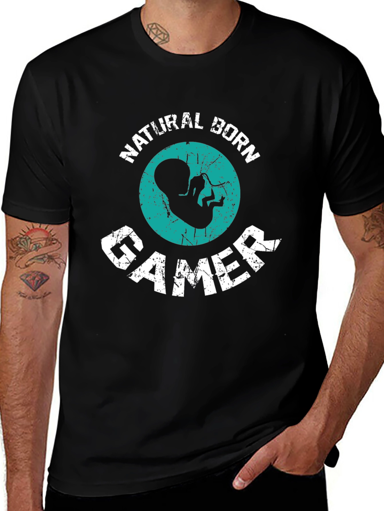 Variant 8 of Natural Born Gamer Graphic Tee
