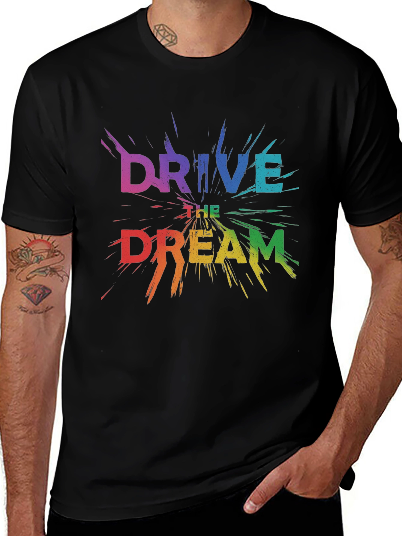 Variant 3 of Drive the Dream Graphic Tee - Vibrant Colors, Soft Cotton