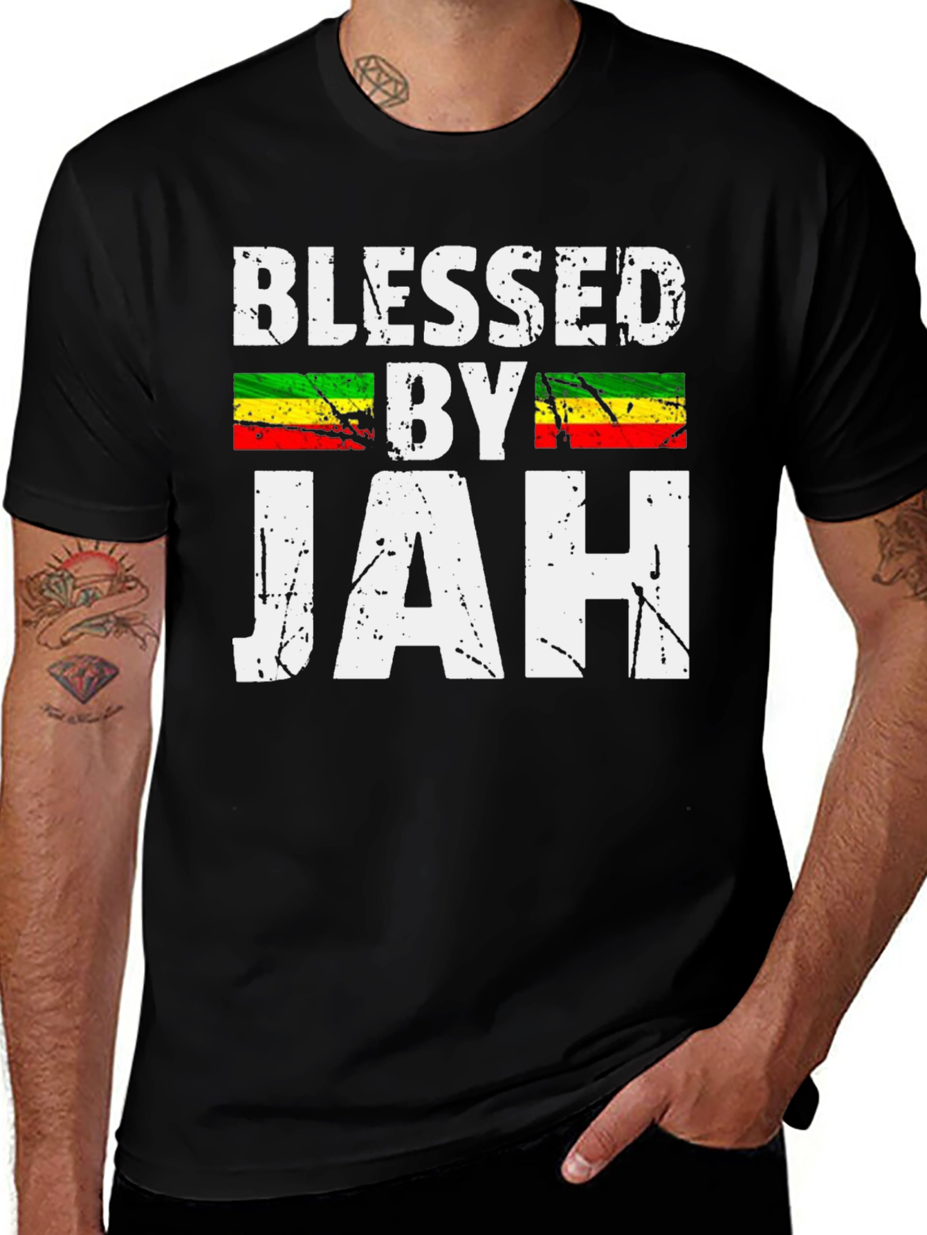 Variant 26 of Blessed by Jah Graphic T-Shirt