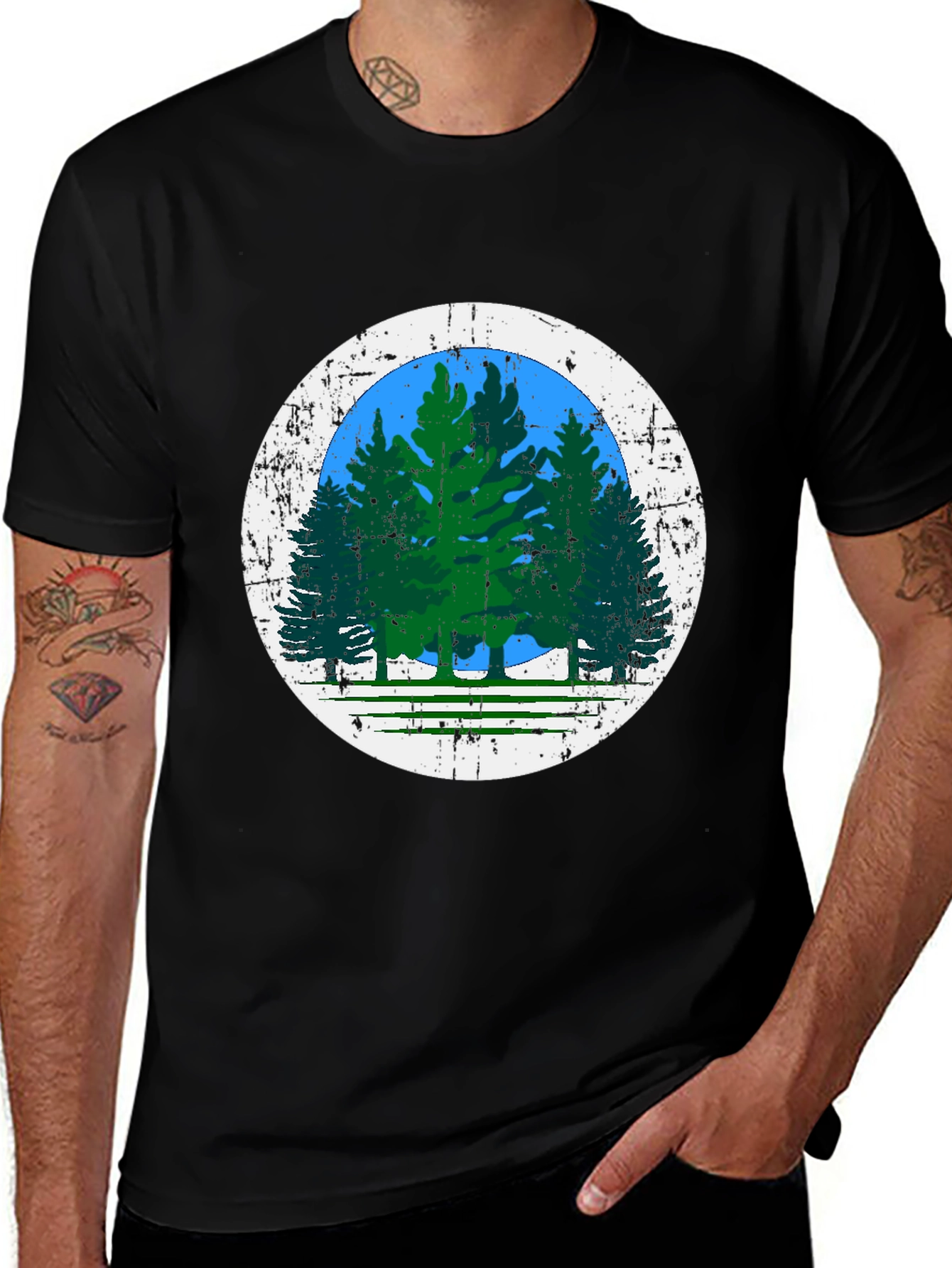 Variant 23 of Nature Scene Black Tee