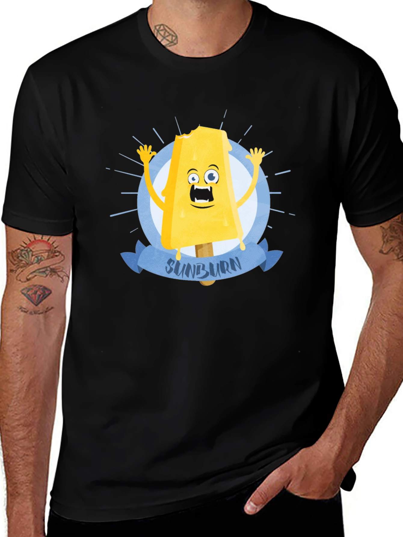 Sunburn Ice Cream T-Shirt - Funny Summer Graphic Tee