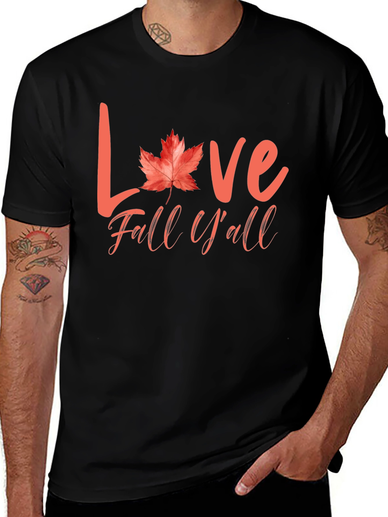 Variant 23 of Love Fall Y'all Graphic Tee - Autumn T-Shirt