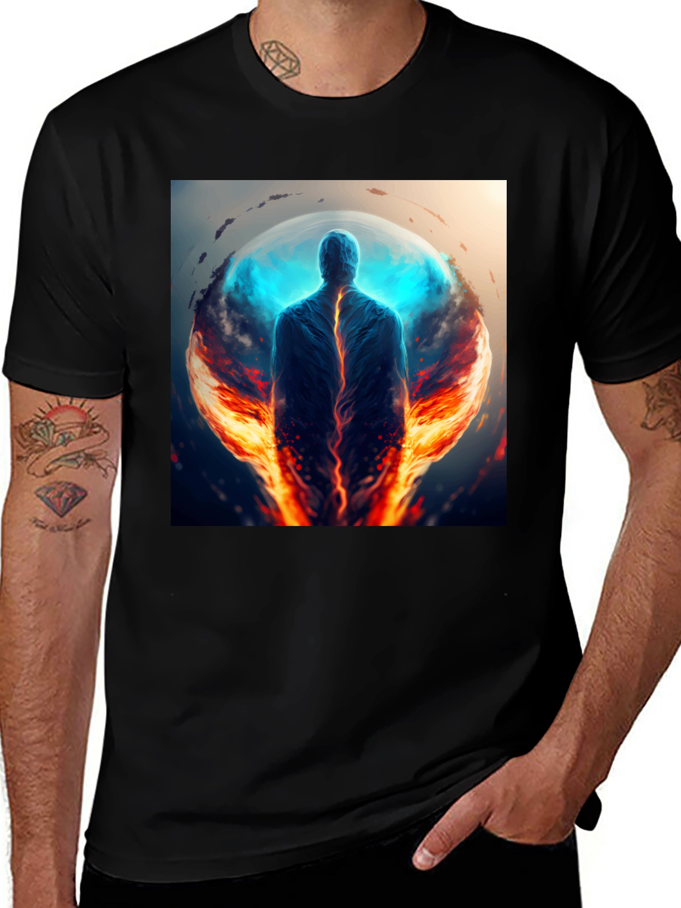 Variant 17 of Ethereal Fire & Ice Graphic Tee