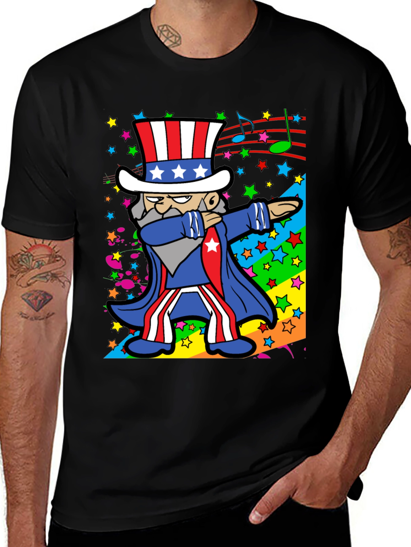 Variant 9 of Patriotic Uncle Sam Dabbing Graphic Tee