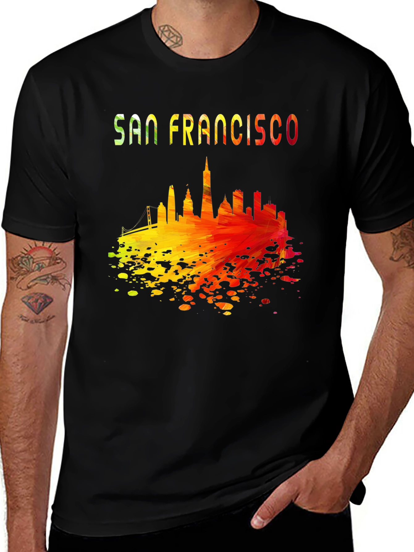 Variant 24 of San Francisco Skyline Graphic Tee - Vibrant Cityscape Design