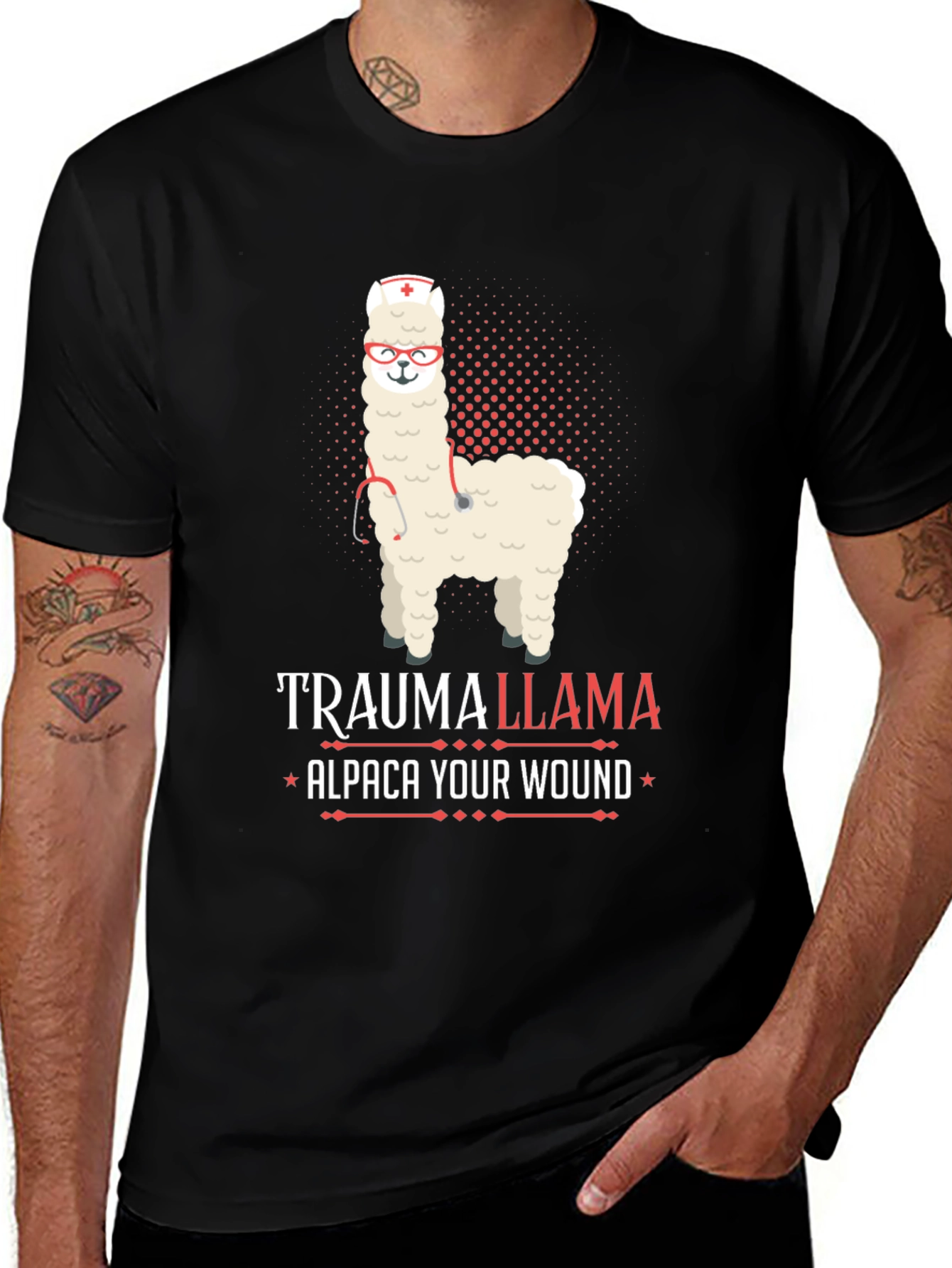 Trauma Llama T-Shirt - Nurse Alpaca Wound Care Tee