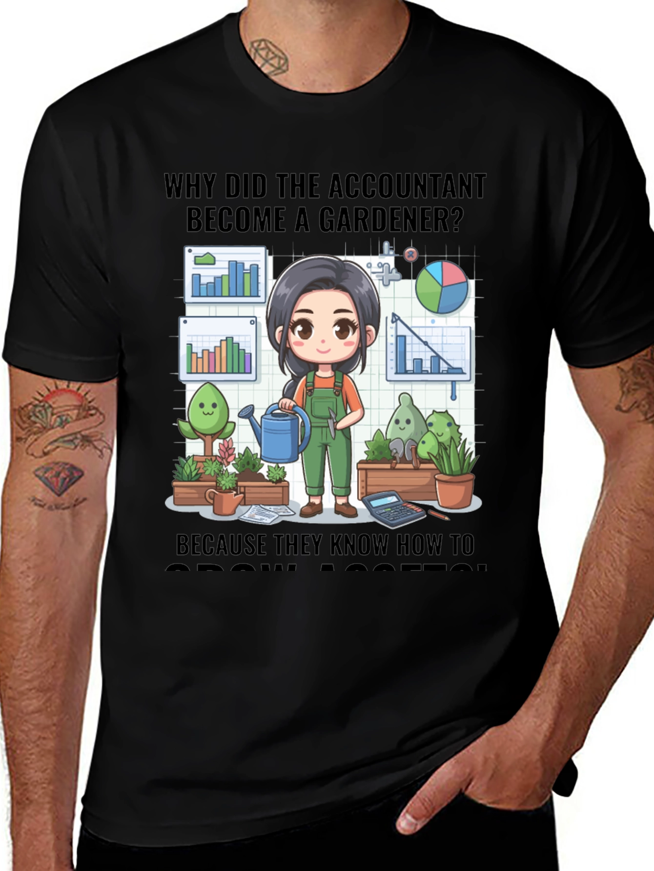 Variant 6 of Accountant Gardener T-Shirt: Grow Assets