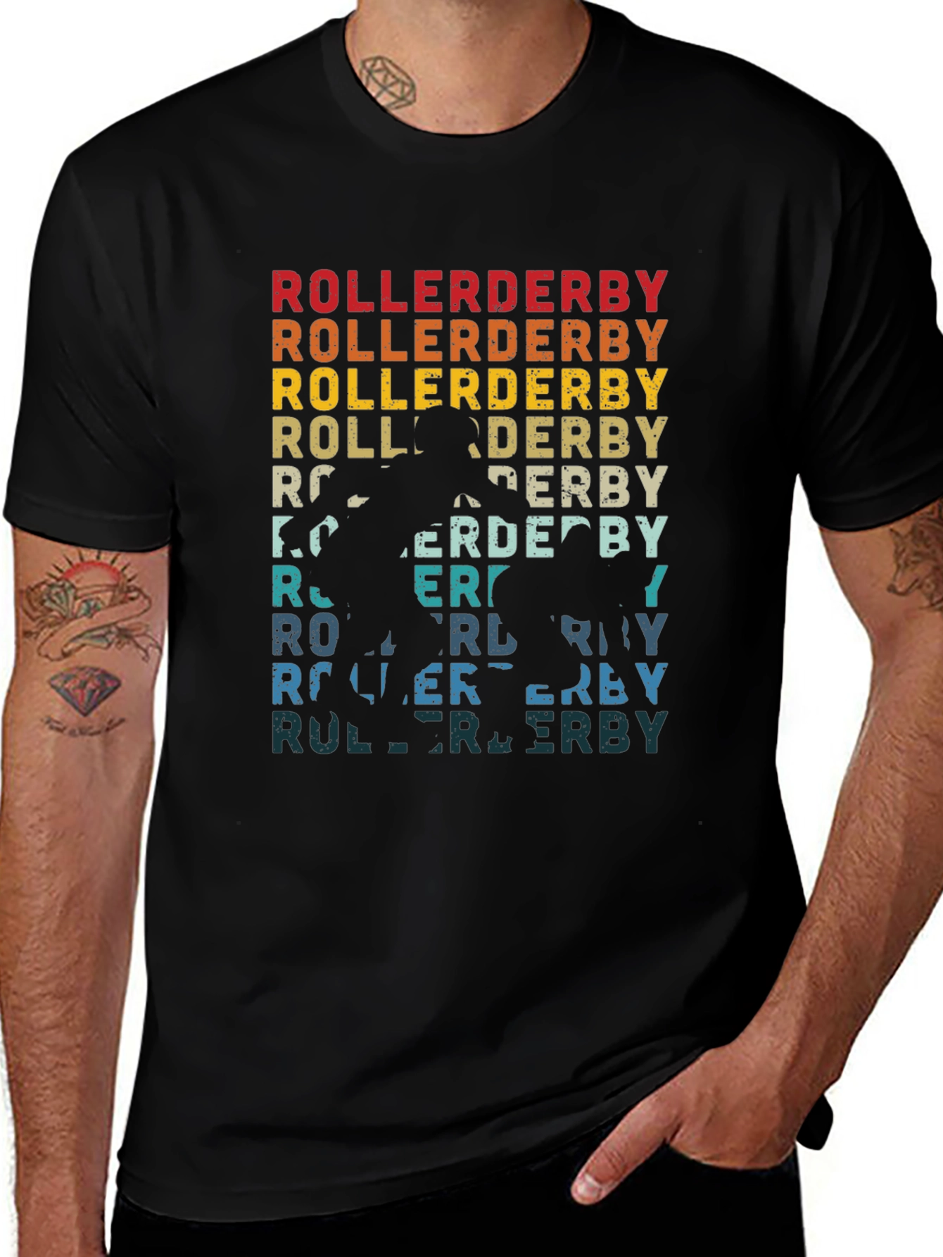 Variant 24 of Retro Roller Derby T-Shirt - Vintage Style Tee
